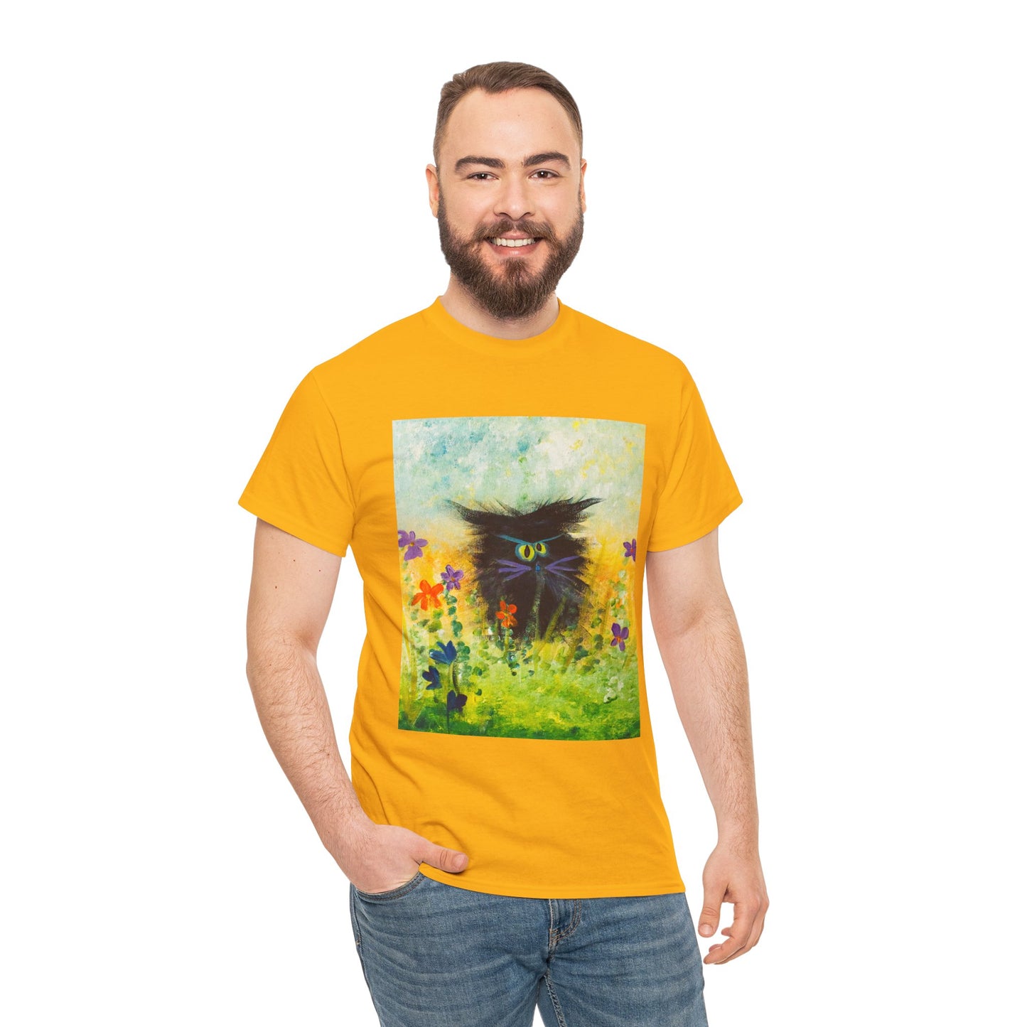 Black Cranky Cat T-Shirt! Free Shipping