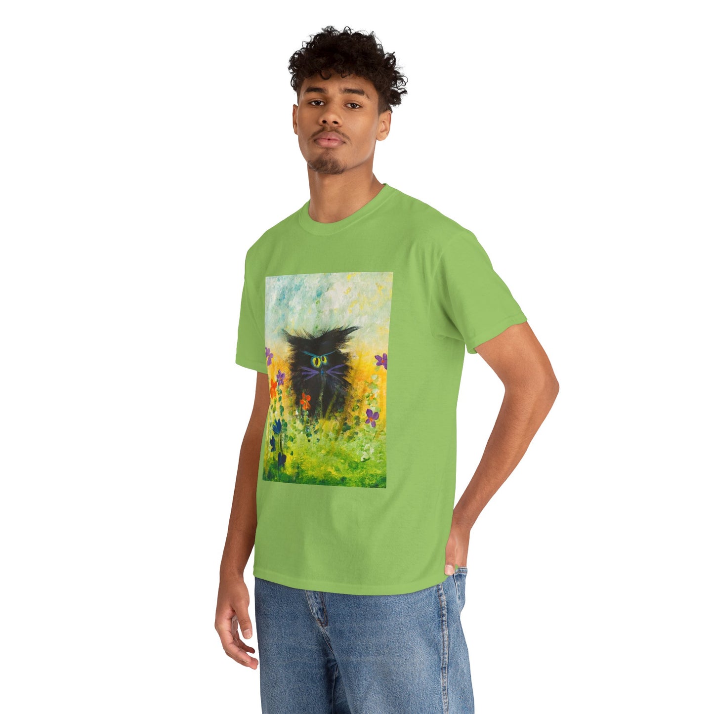 Black Cranky Cat T-Shirt! Free Shipping
