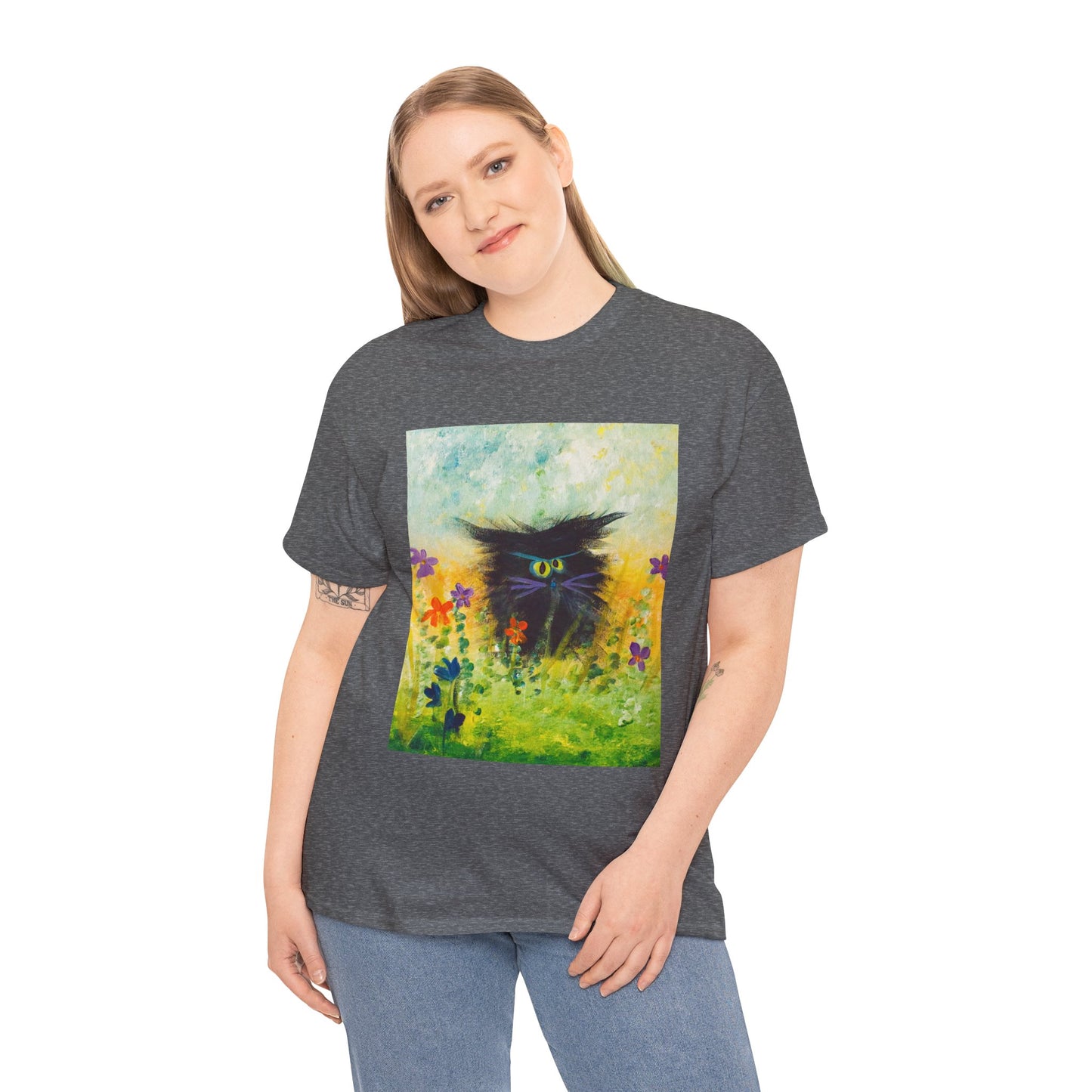 Black Cranky Cat T-Shirt! Free Shipping