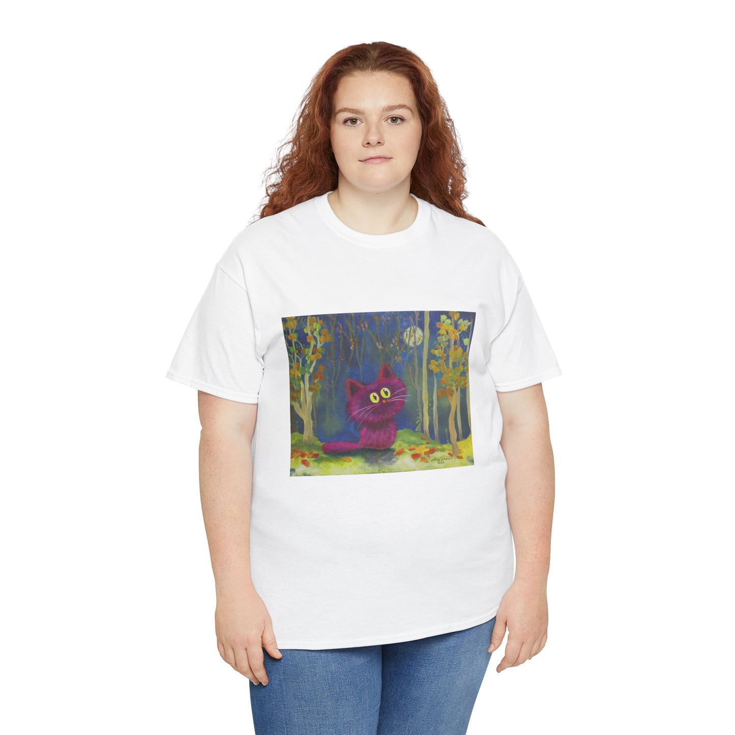 MoonKitten in the Forest Cranky Cat T-Shirt! Free Shipping