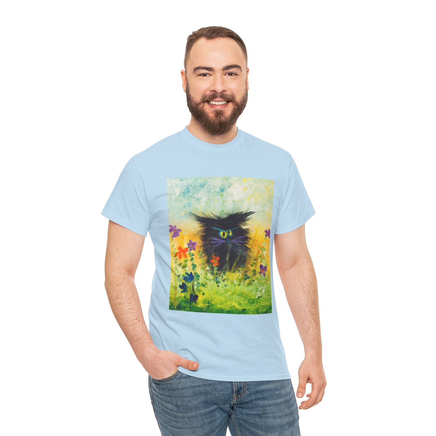 Black Cranky Cat T-Shirt! Free Shipping