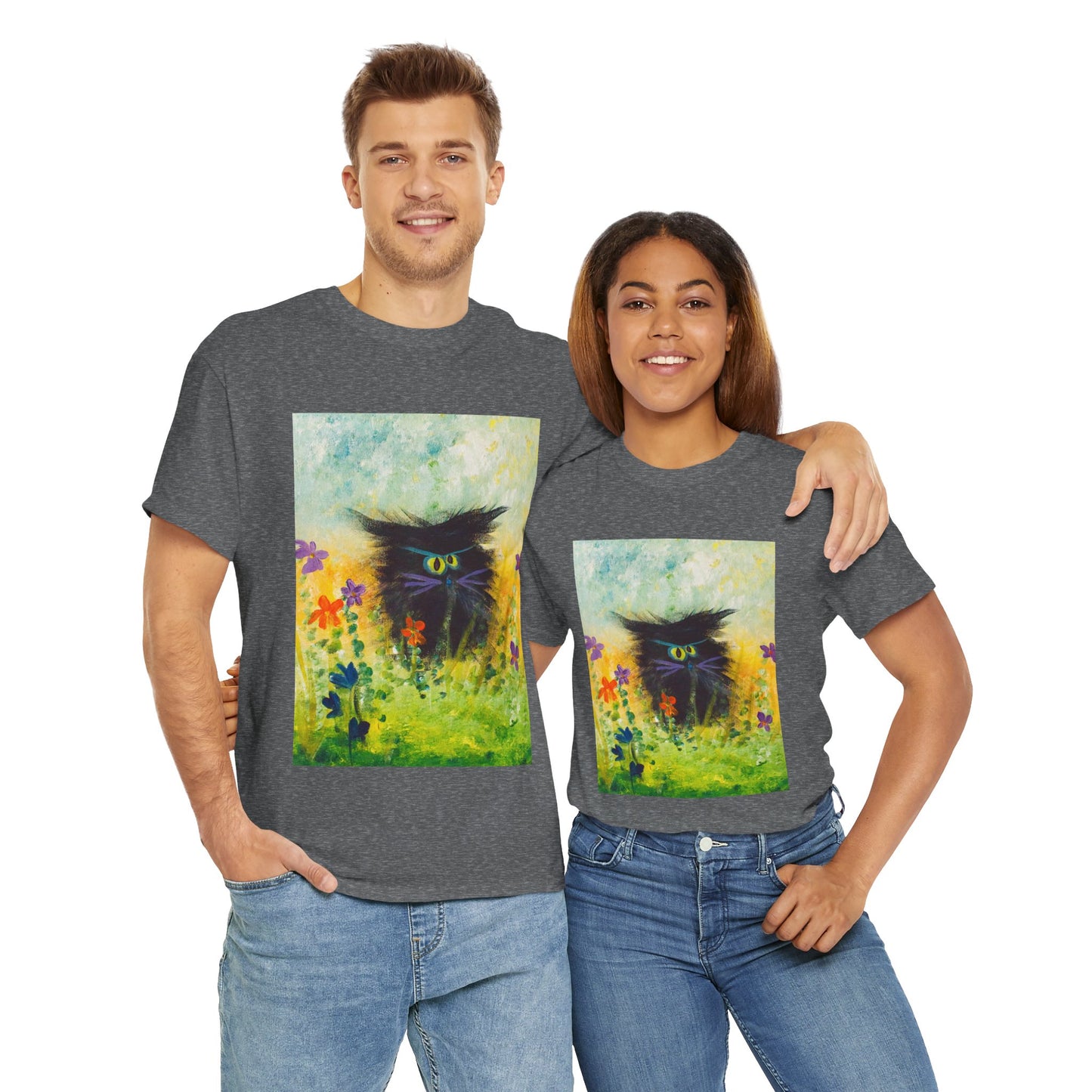 Black Cranky Cat T-Shirt! Free Shipping