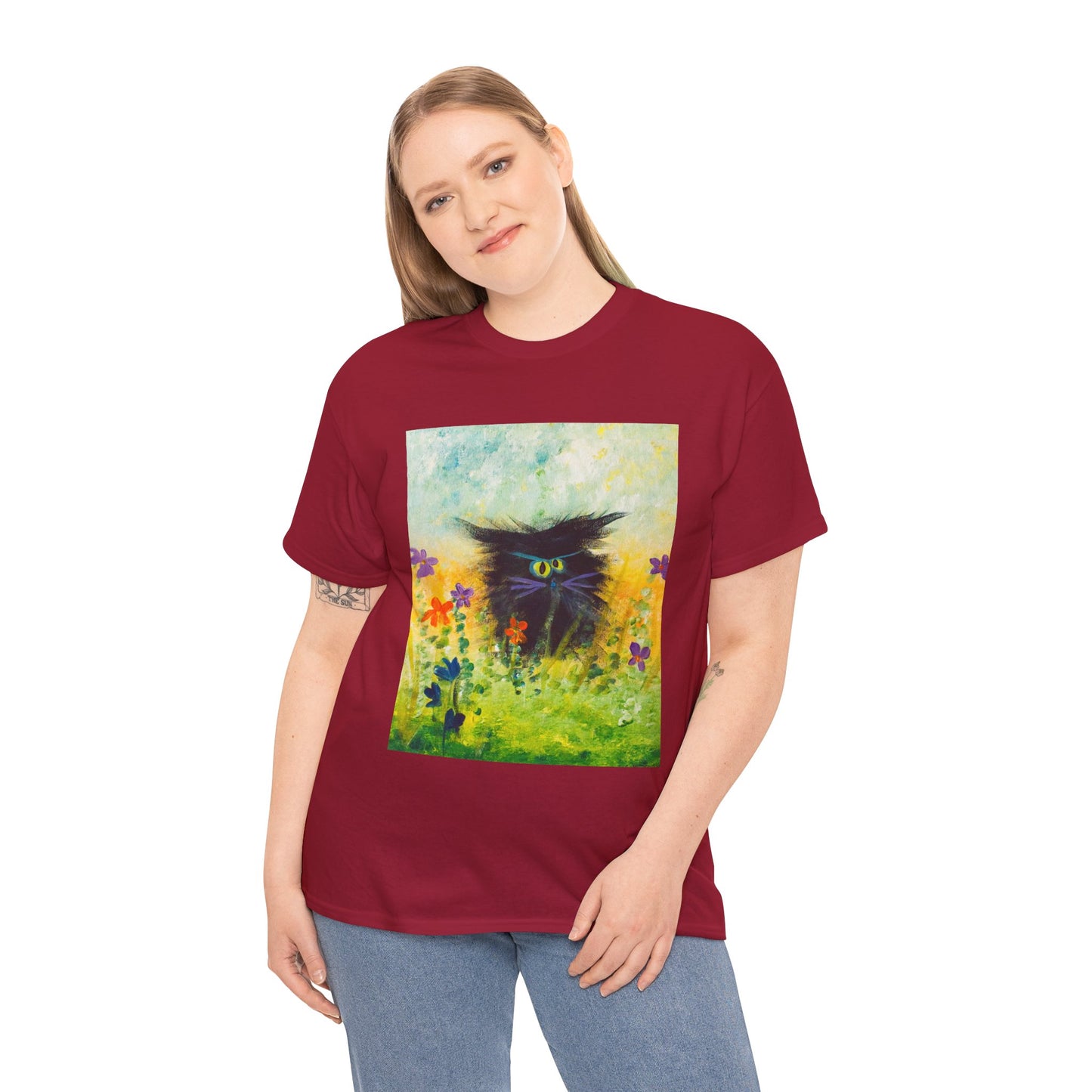 Black Cranky Cat T-Shirt! Free Shipping