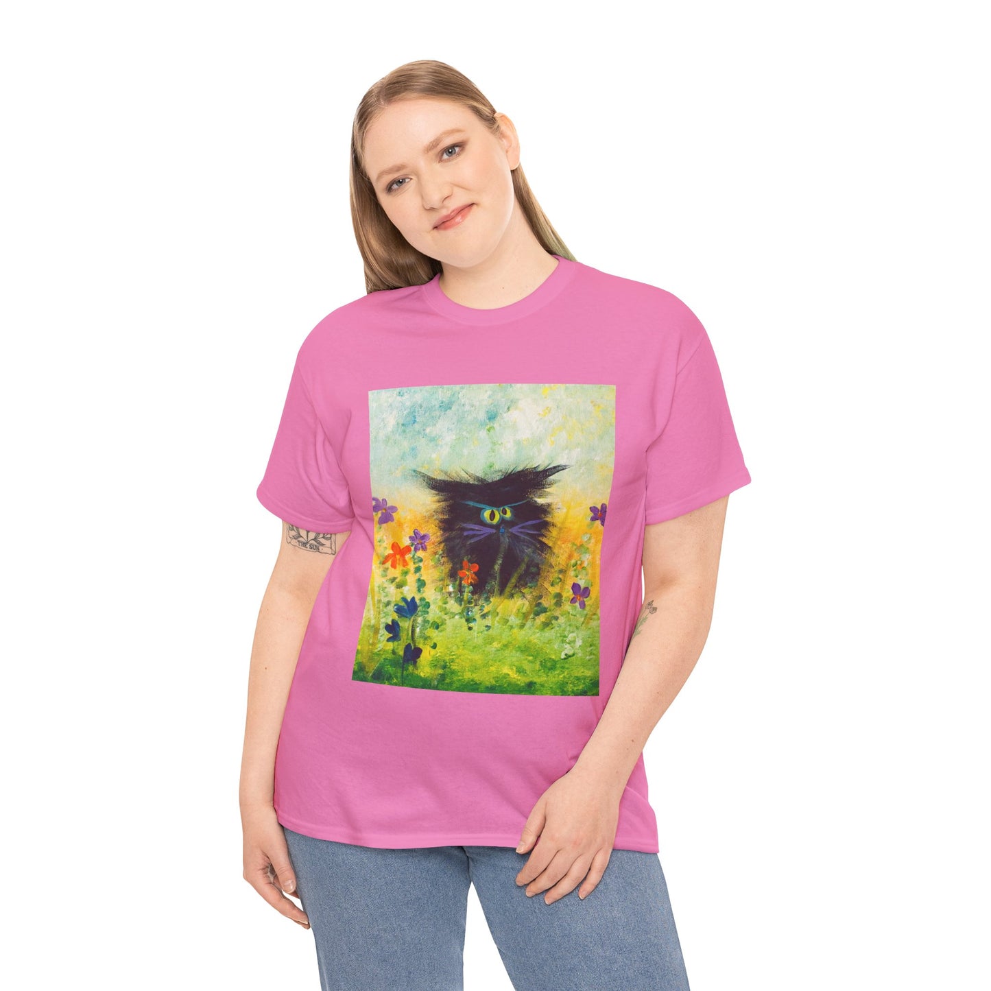 Black Cranky Cat T-Shirt! Free Shipping