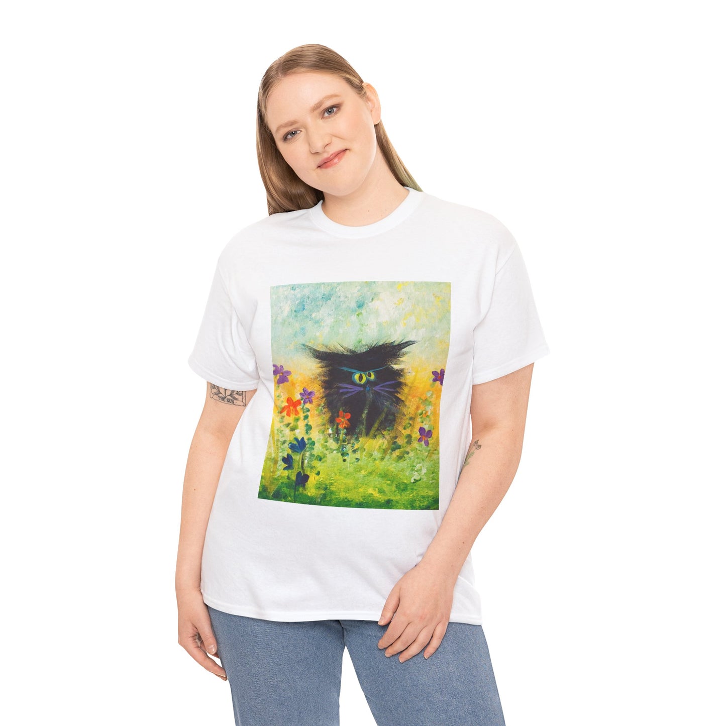Black Cranky Cat T-Shirt! Free Shipping