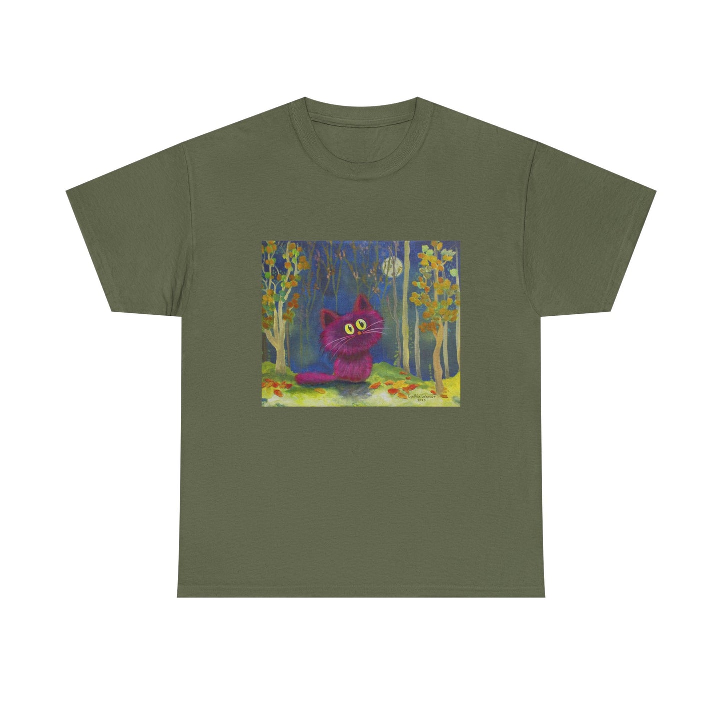 MoonKitten in the Forest Cranky Cat T-Shirt! Free Shipping