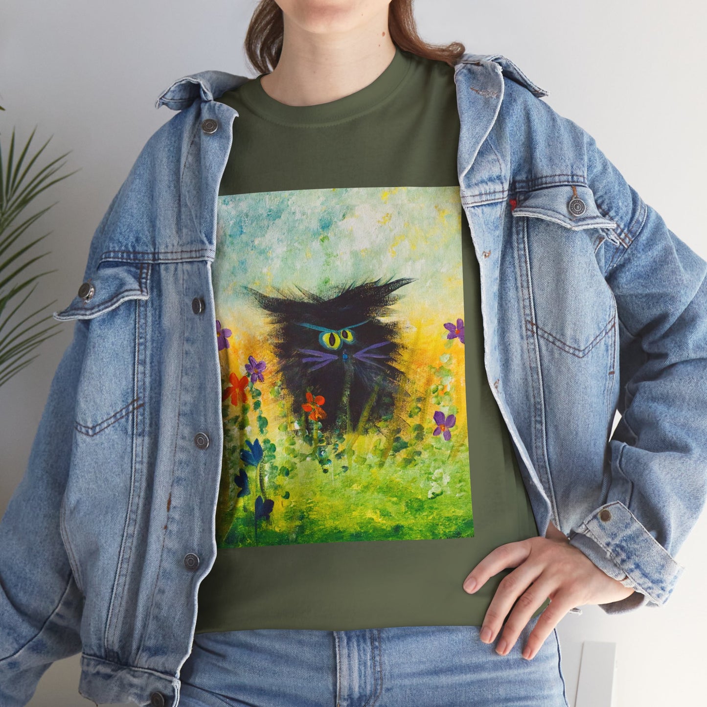 Black Cranky Cat T-Shirt! Free Shipping