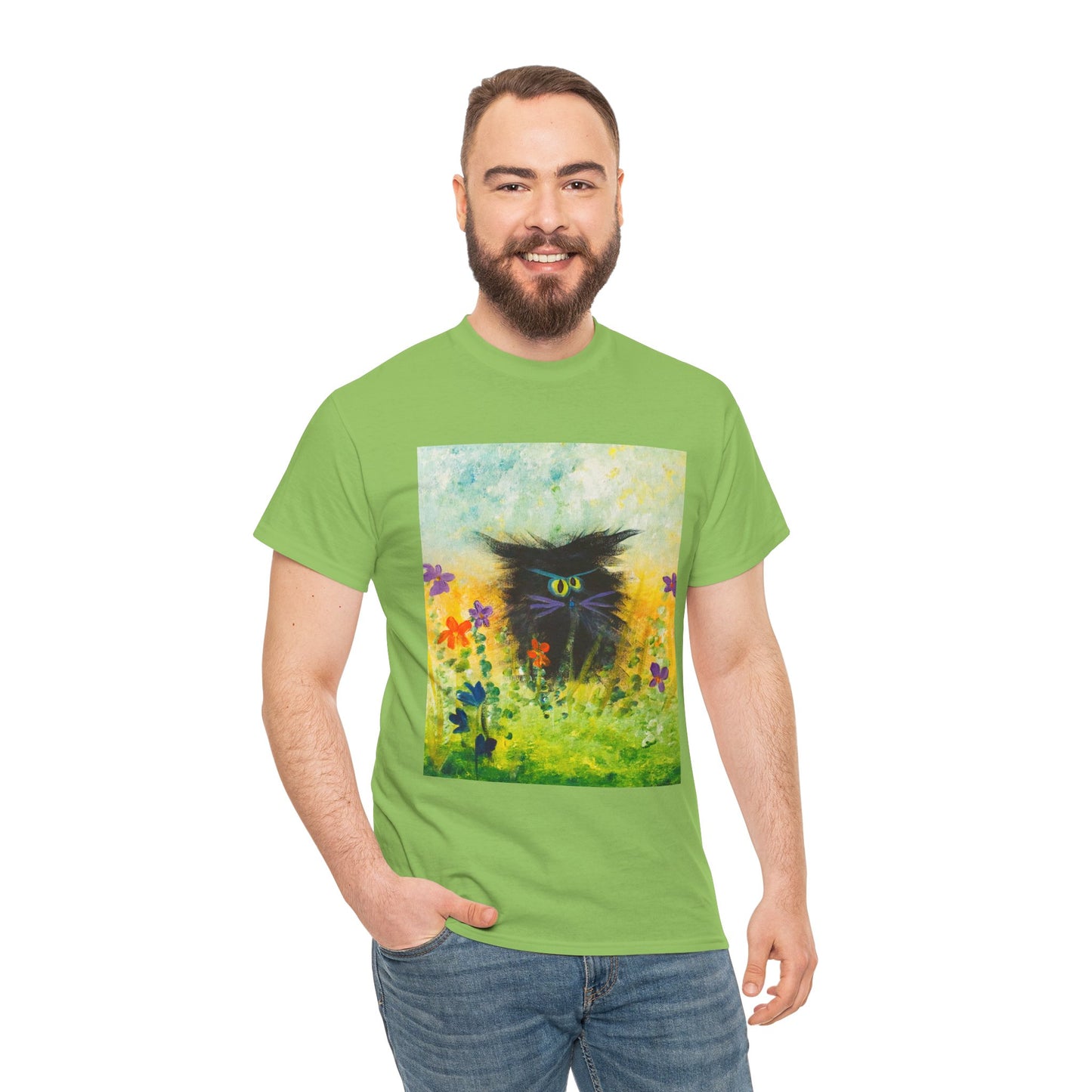 Black Cranky Cat T-Shirt! Free Shipping