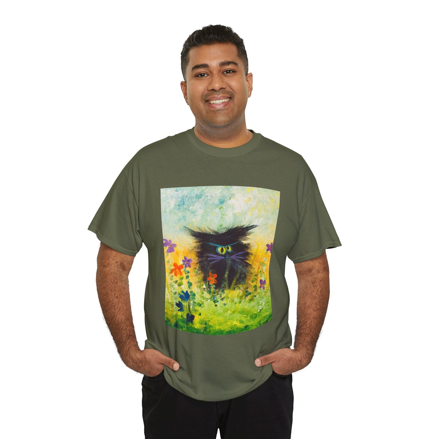 Black Cranky Cat T-Shirt! Free Shipping