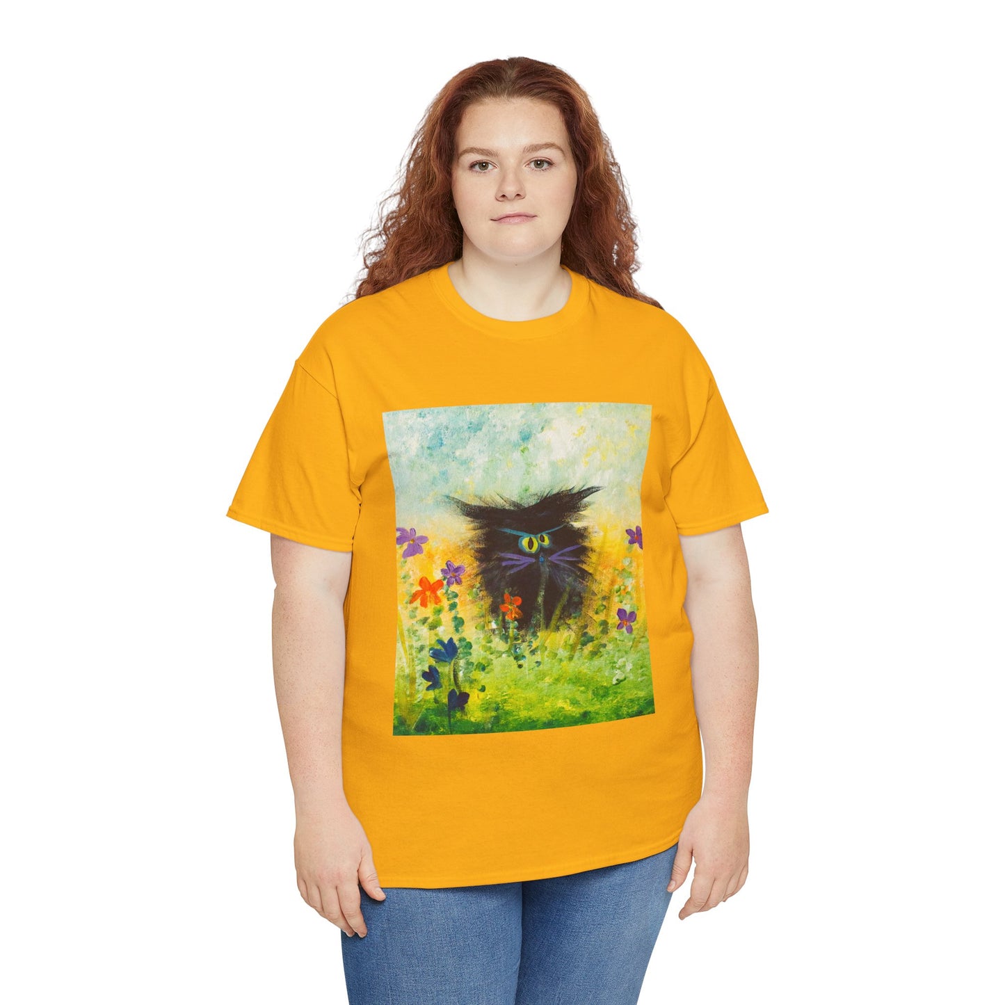 Black Cranky Cat T-Shirt! Free Shipping