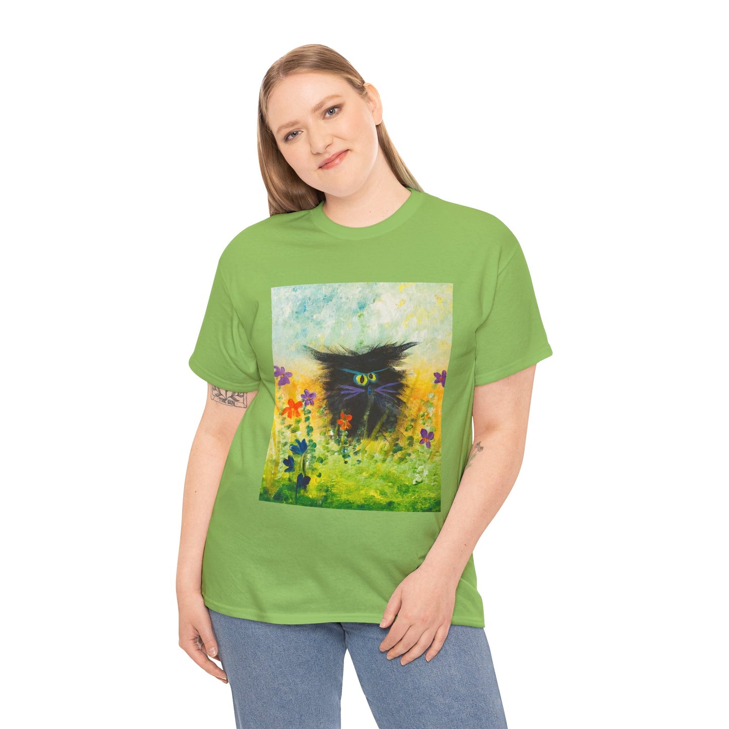 Black Cranky Cat T-Shirt! Free Shipping