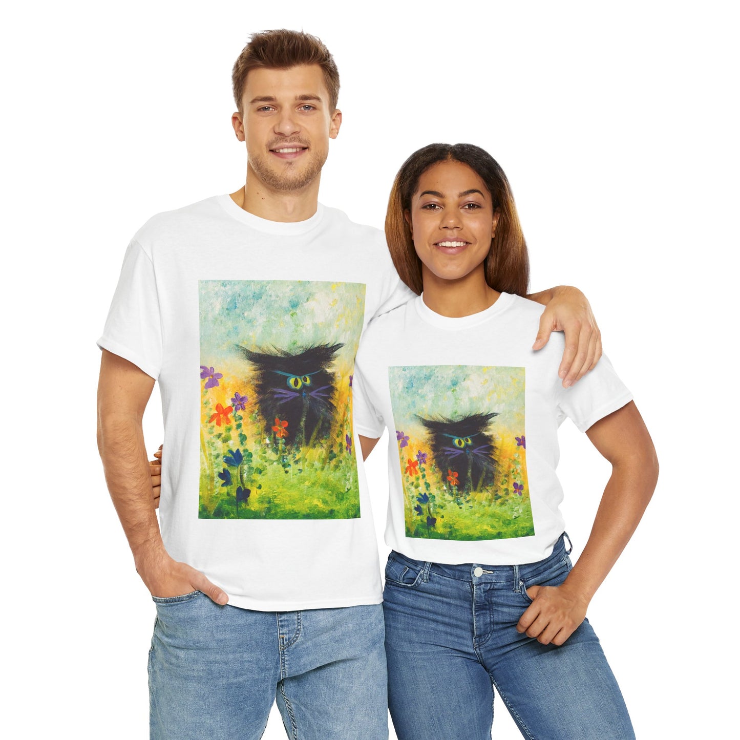 Black Cranky Cat T-Shirt! Free Shipping