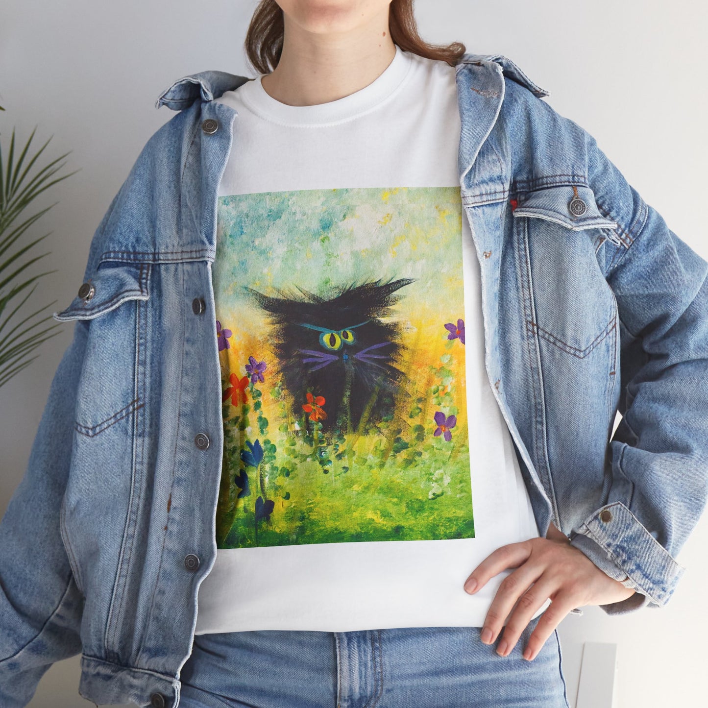 Black Cranky Cat T-Shirt! Free Shipping