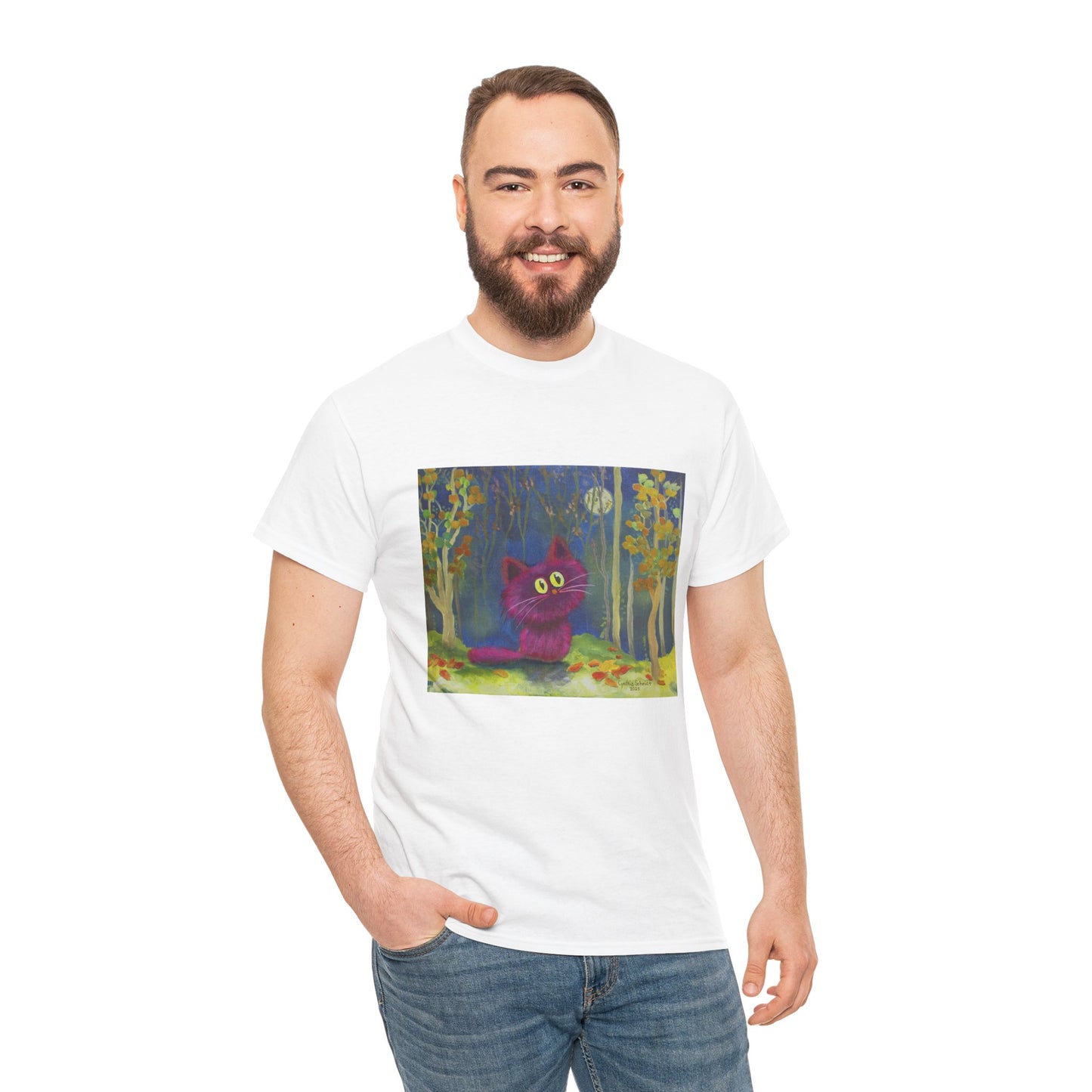 MoonKitten in the Forest Cranky Cat T-Shirt! Free Shipping
