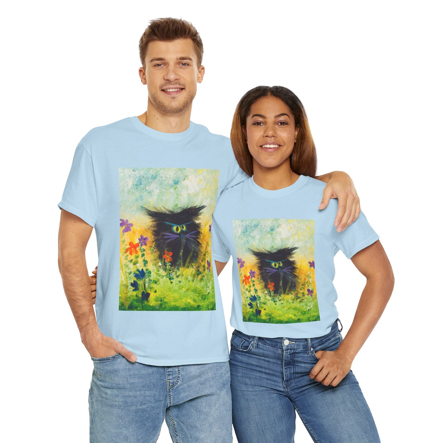 Black Cranky Cat T-Shirt! Free Shipping