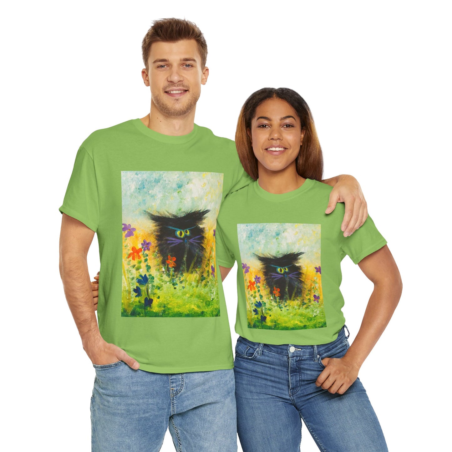 Black Cranky Cat T-Shirt! Free Shipping