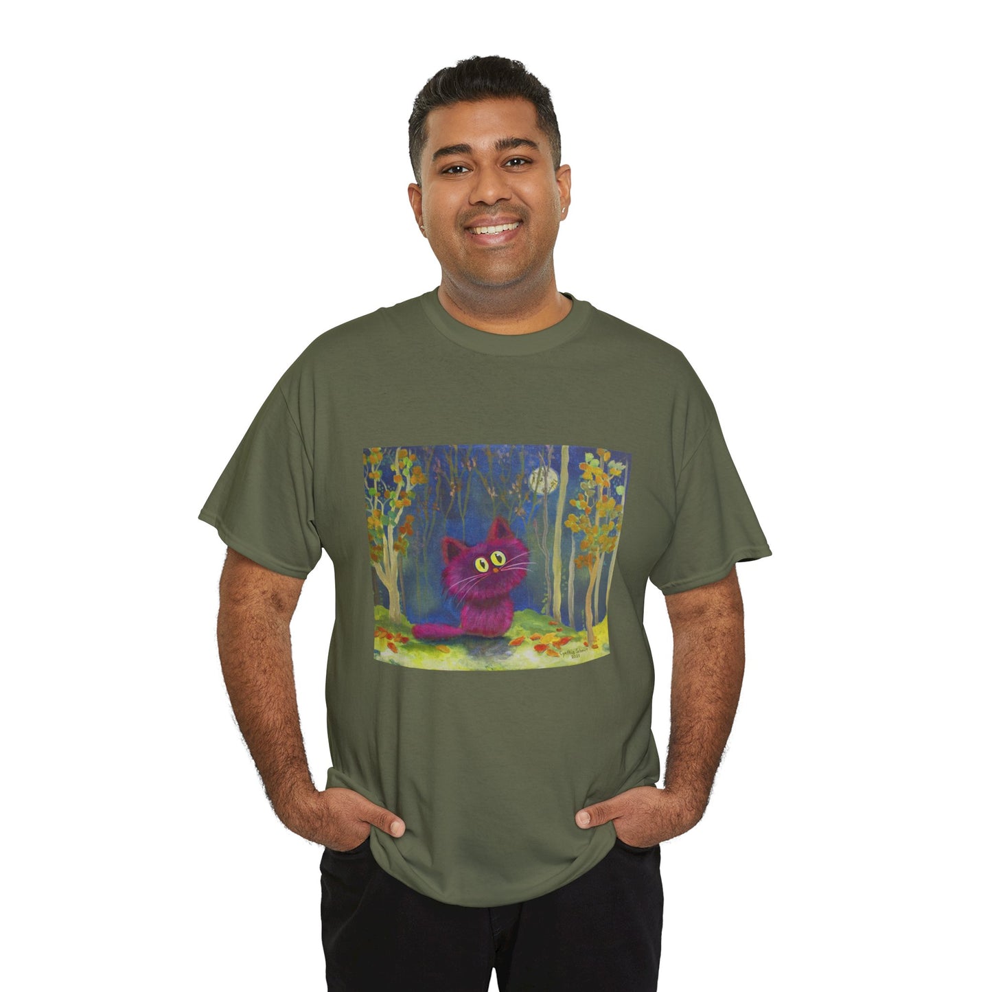 MoonKitten in the Forest Cranky Cat T-Shirt! Free Shipping