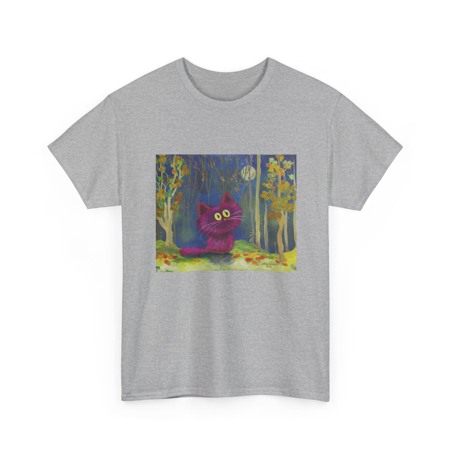 MoonKitten in the Forest Cranky Cat T-Shirt! Free Shipping