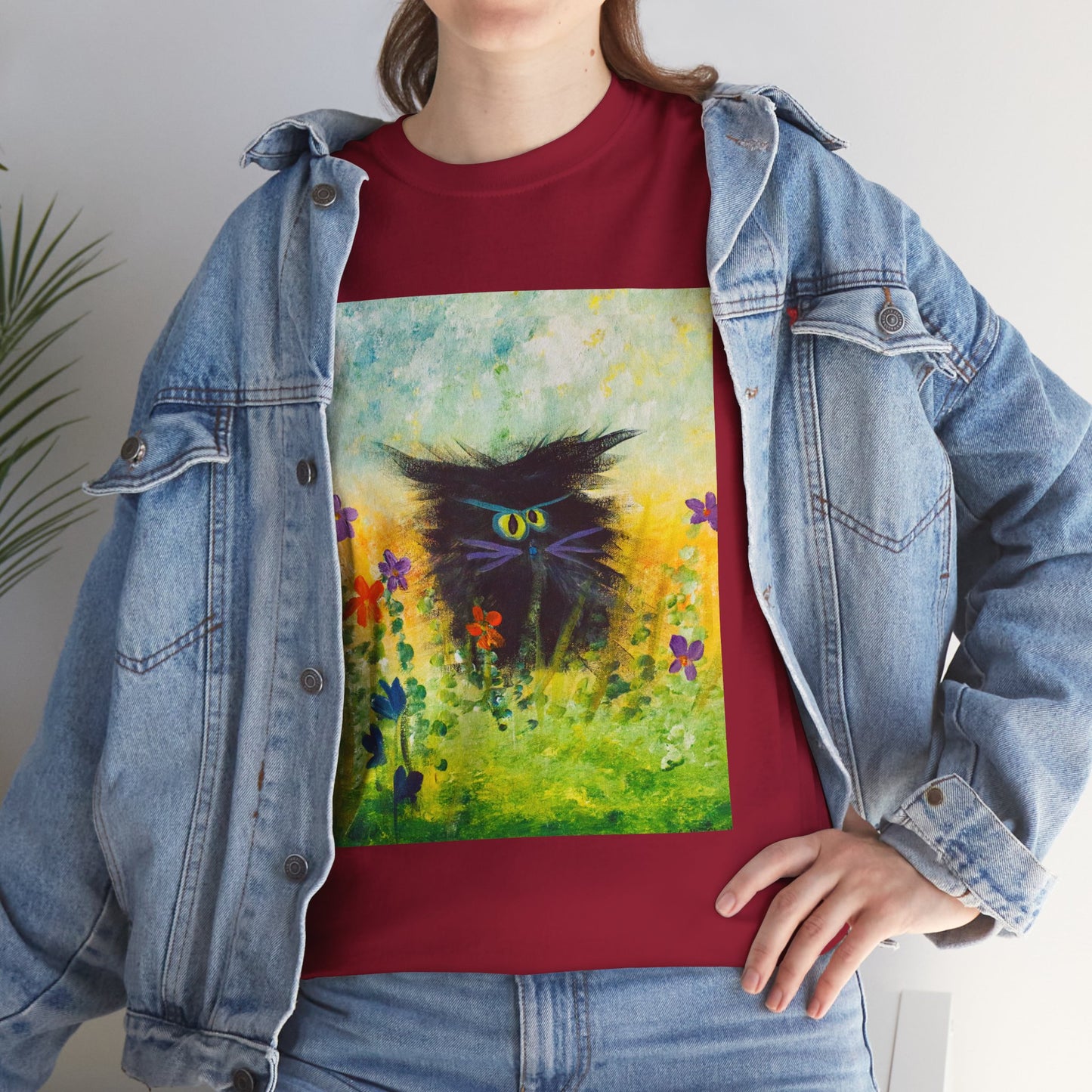 Black Cranky Cat T-Shirt! Free Shipping