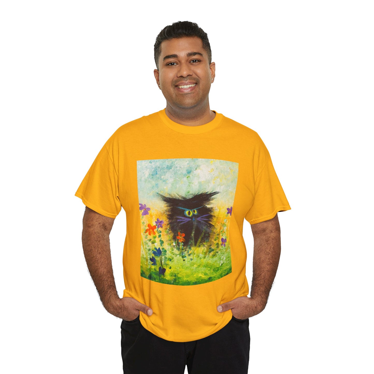 Black Cranky Cat T-Shirt! Free Shipping