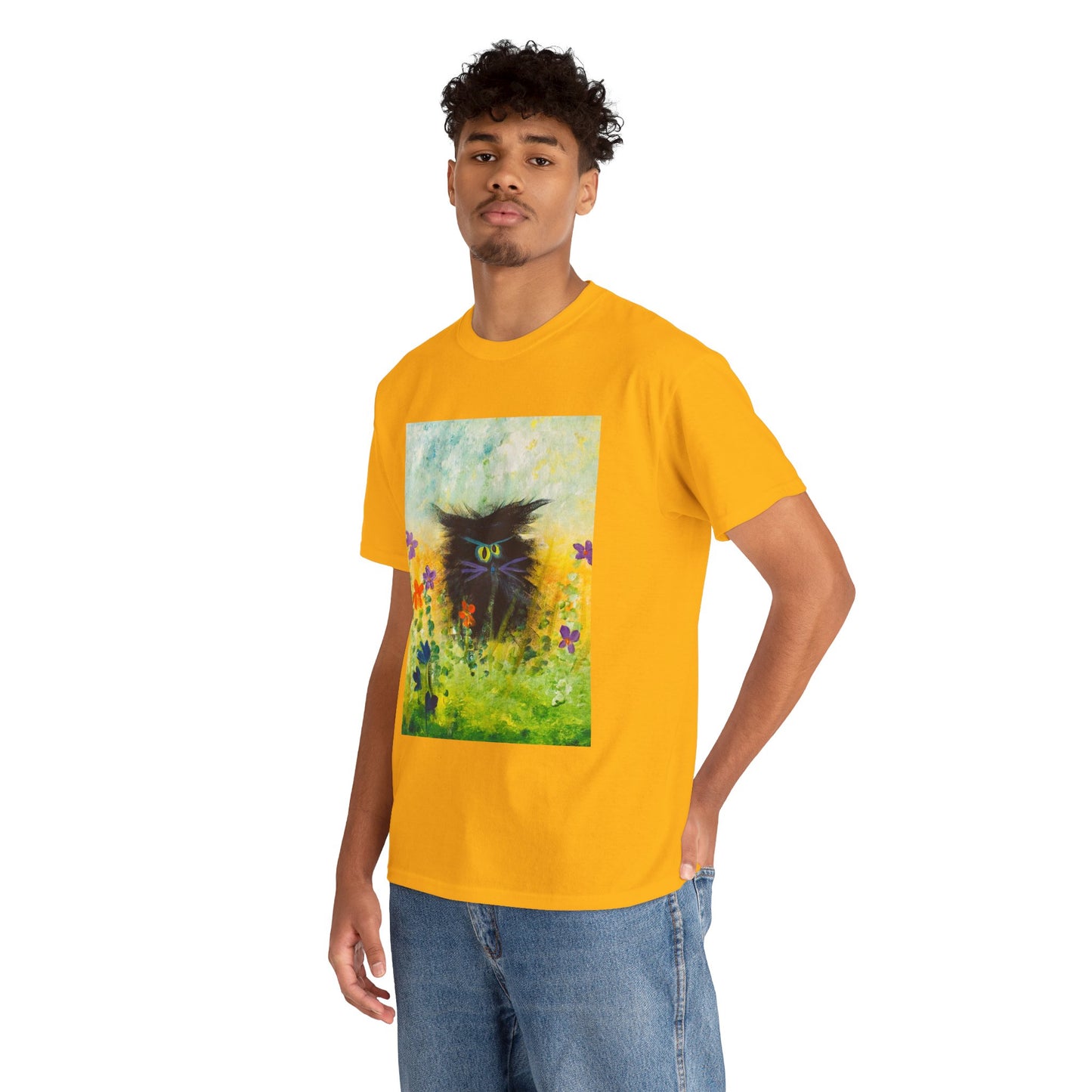 Black Cranky Cat T-Shirt! Free Shipping