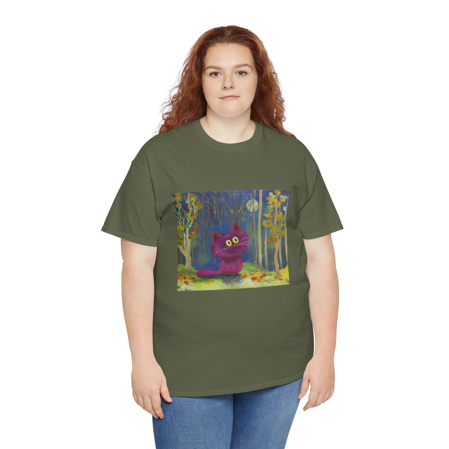 MoonKitten in the Forest Cranky Cat T-Shirt! Free Shipping