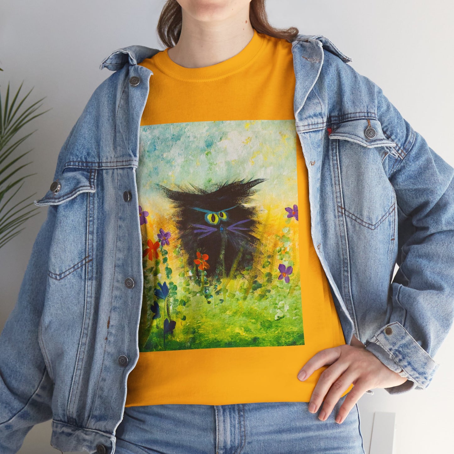 Black Cranky Cat T-Shirt! Free Shipping