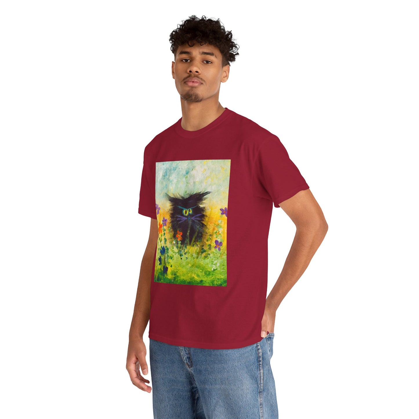 Black Cranky Cat T-Shirt! Free Shipping