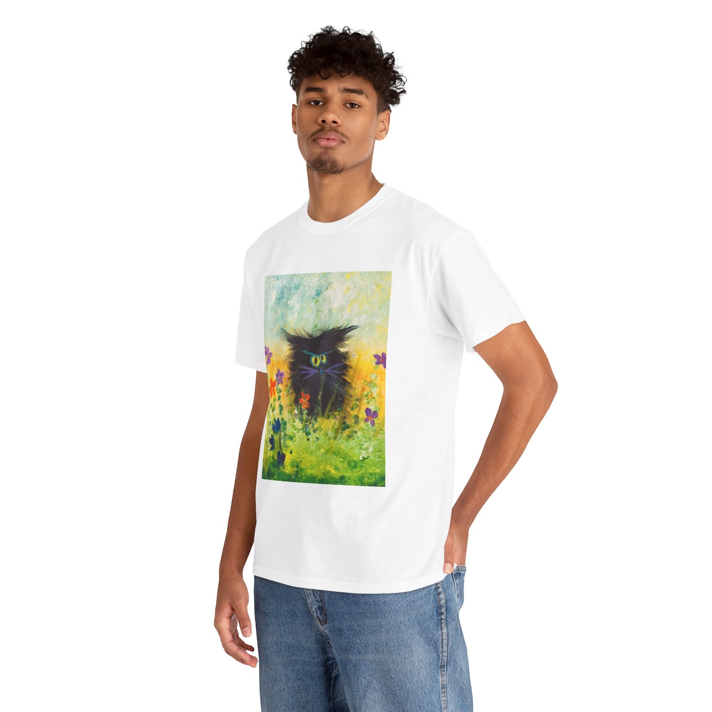 Black Cranky Cat T-Shirt! Free Shipping
