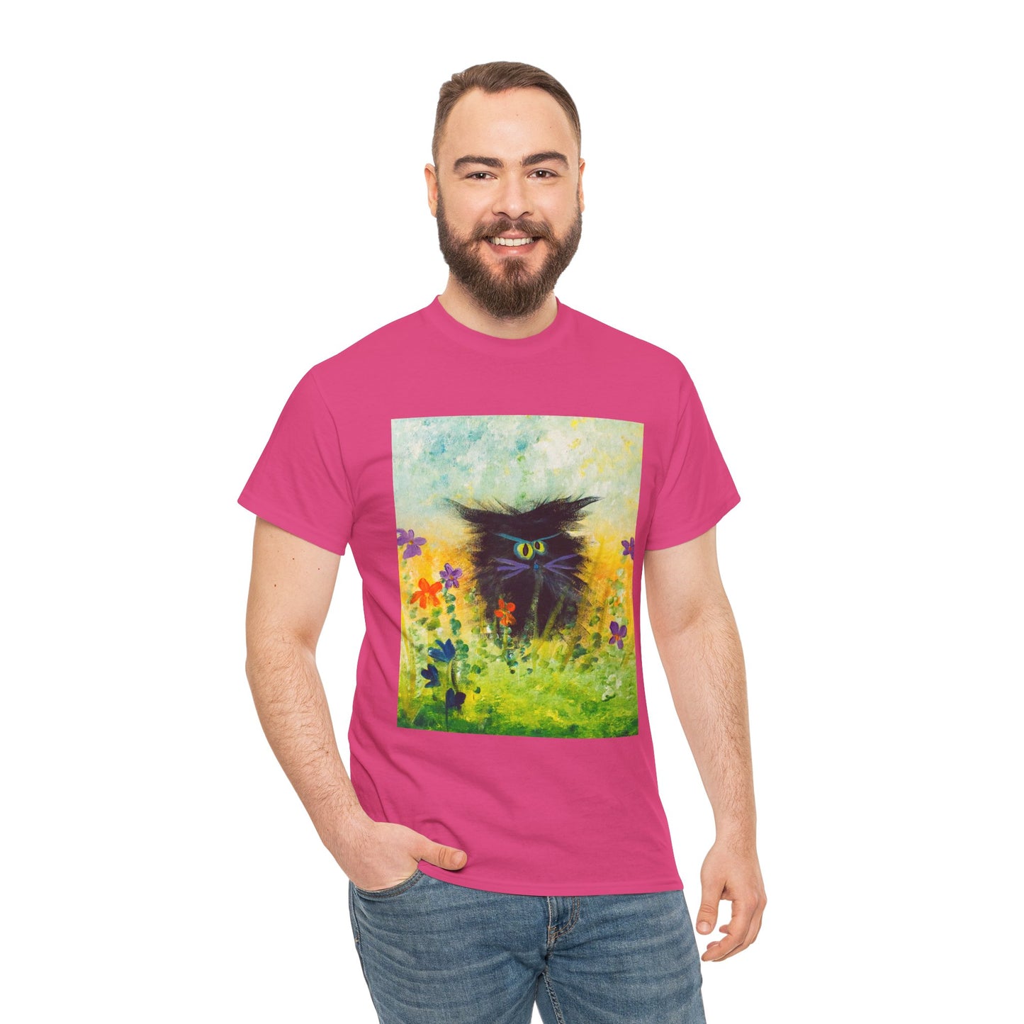 Black Cranky Cat T-Shirt! Free Shipping