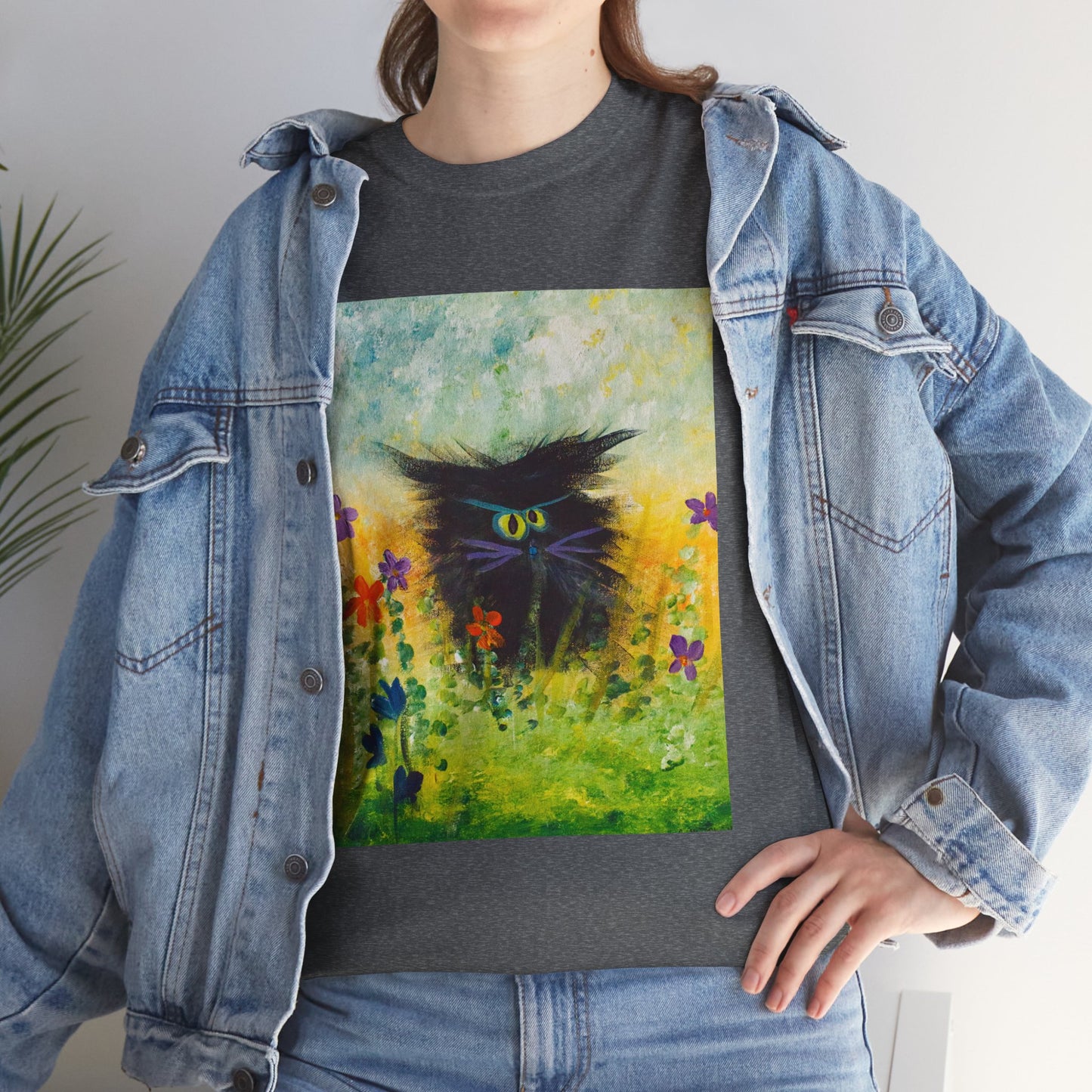 Black Cranky Cat T-Shirt! Free Shipping