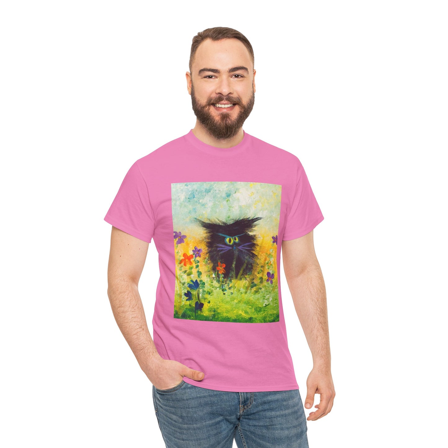 Black Cranky Cat T-Shirt! Free Shipping