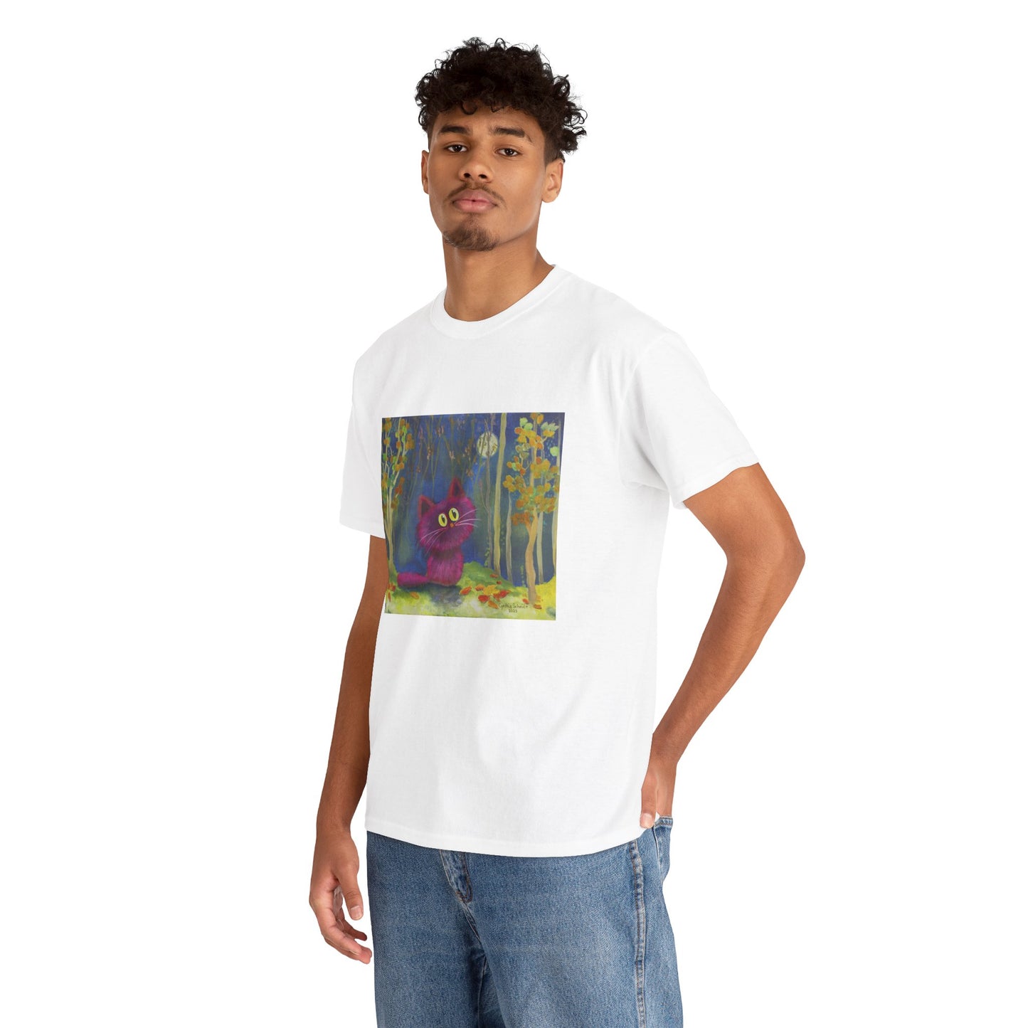 MoonKitten in the Forest Cranky Cat T-Shirt! Free Shipping