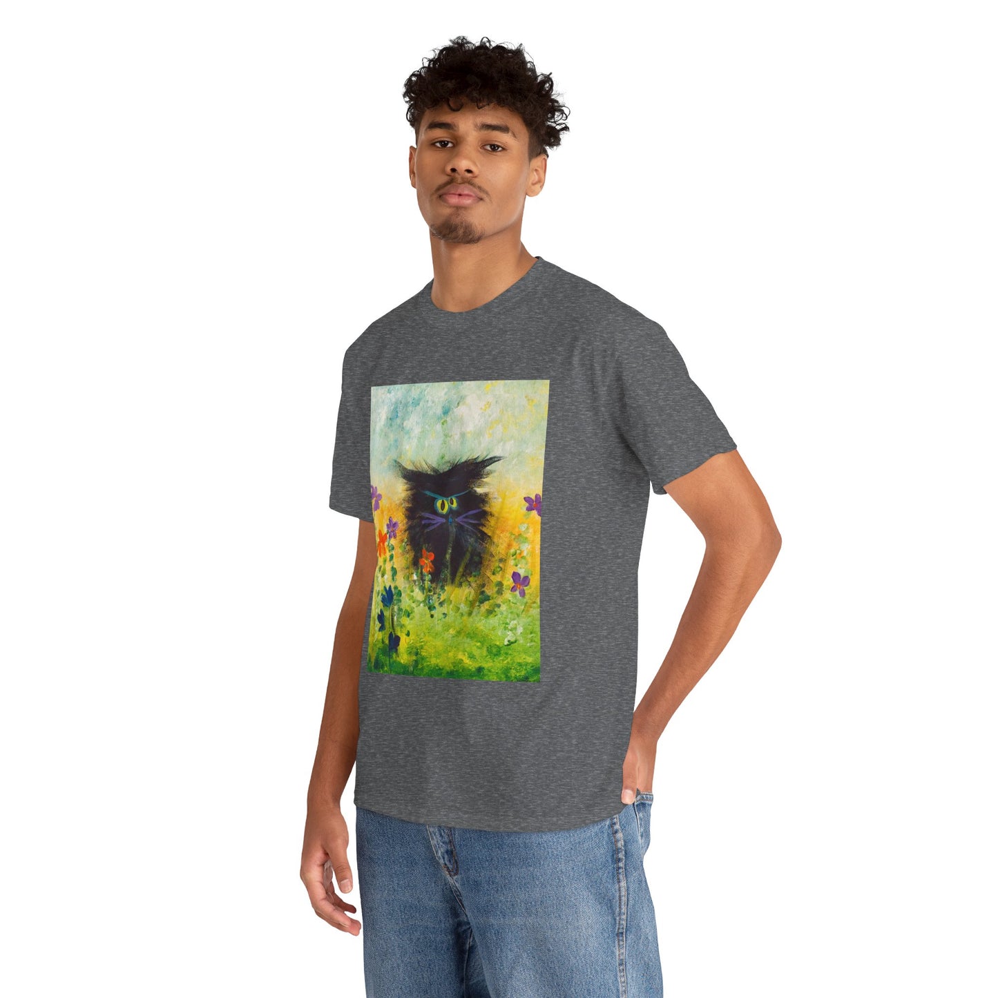 Black Cranky Cat T-Shirt! Free Shipping