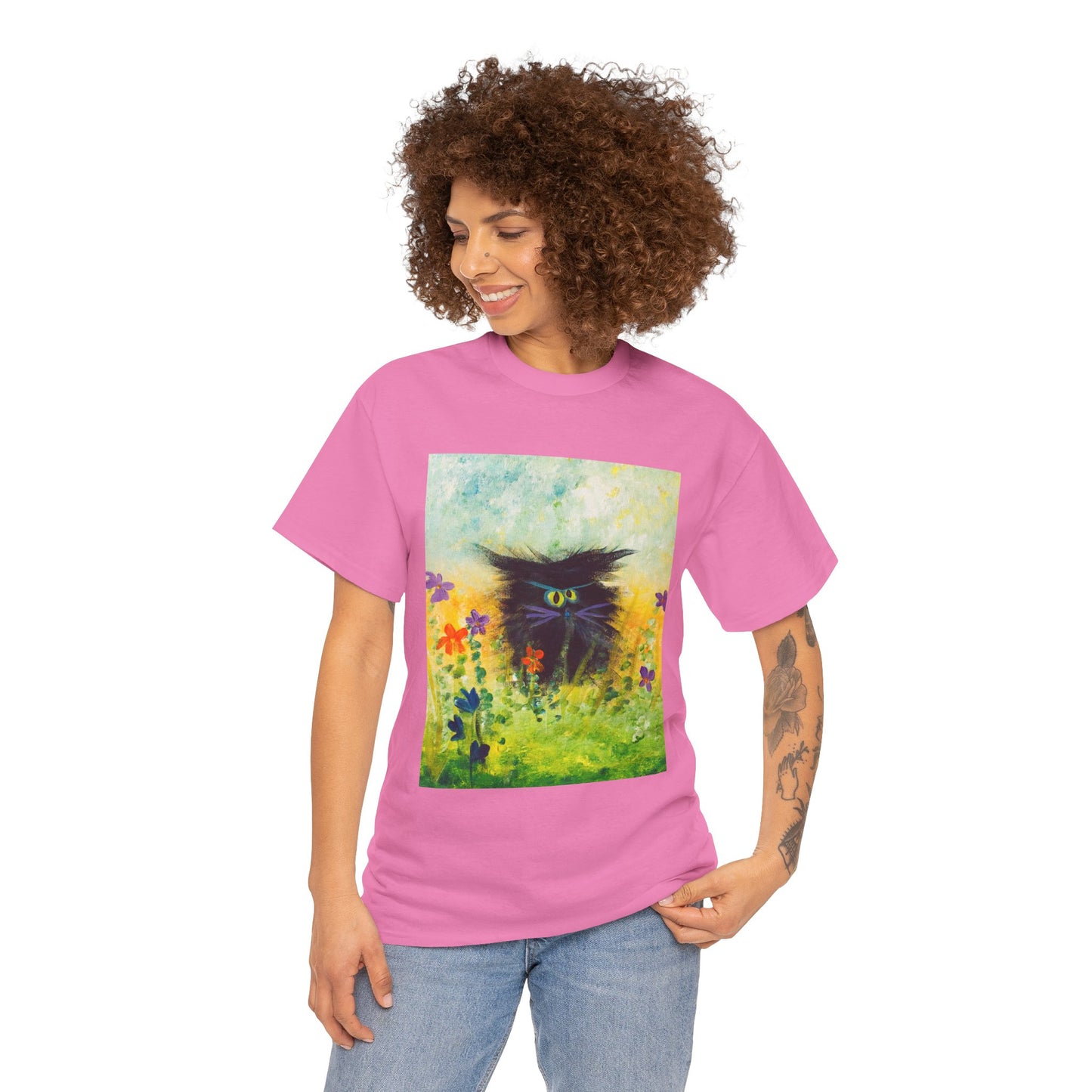 Black Cranky Cat T-Shirt! Free Shipping