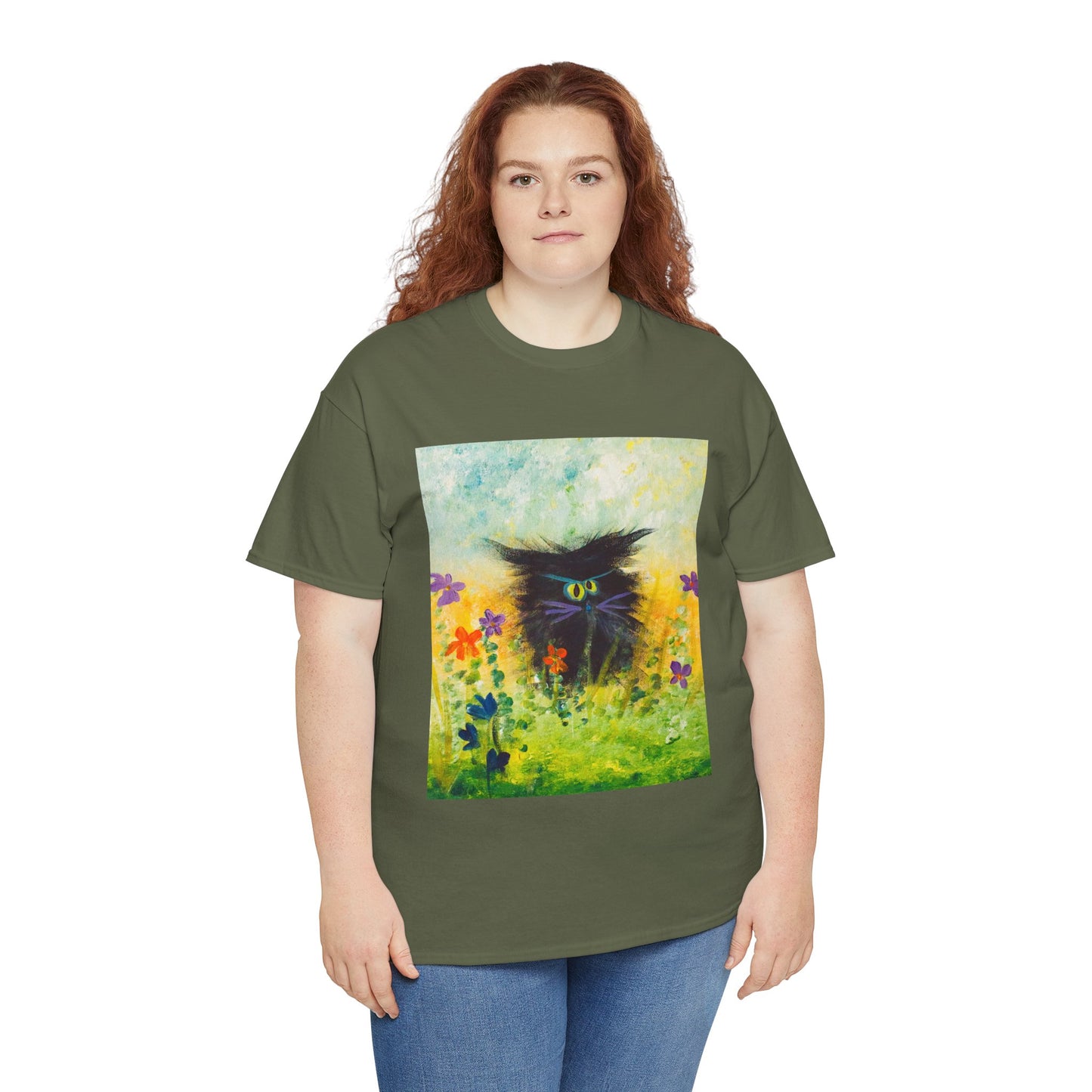 Black Cranky Cat T-Shirt! Free Shipping