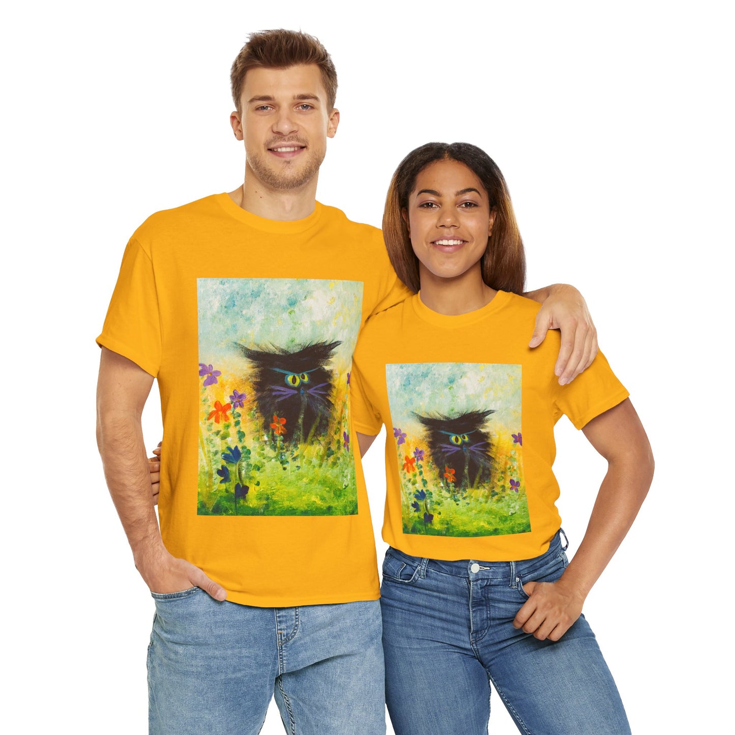 Black Cranky Cat T-Shirt! Free Shipping