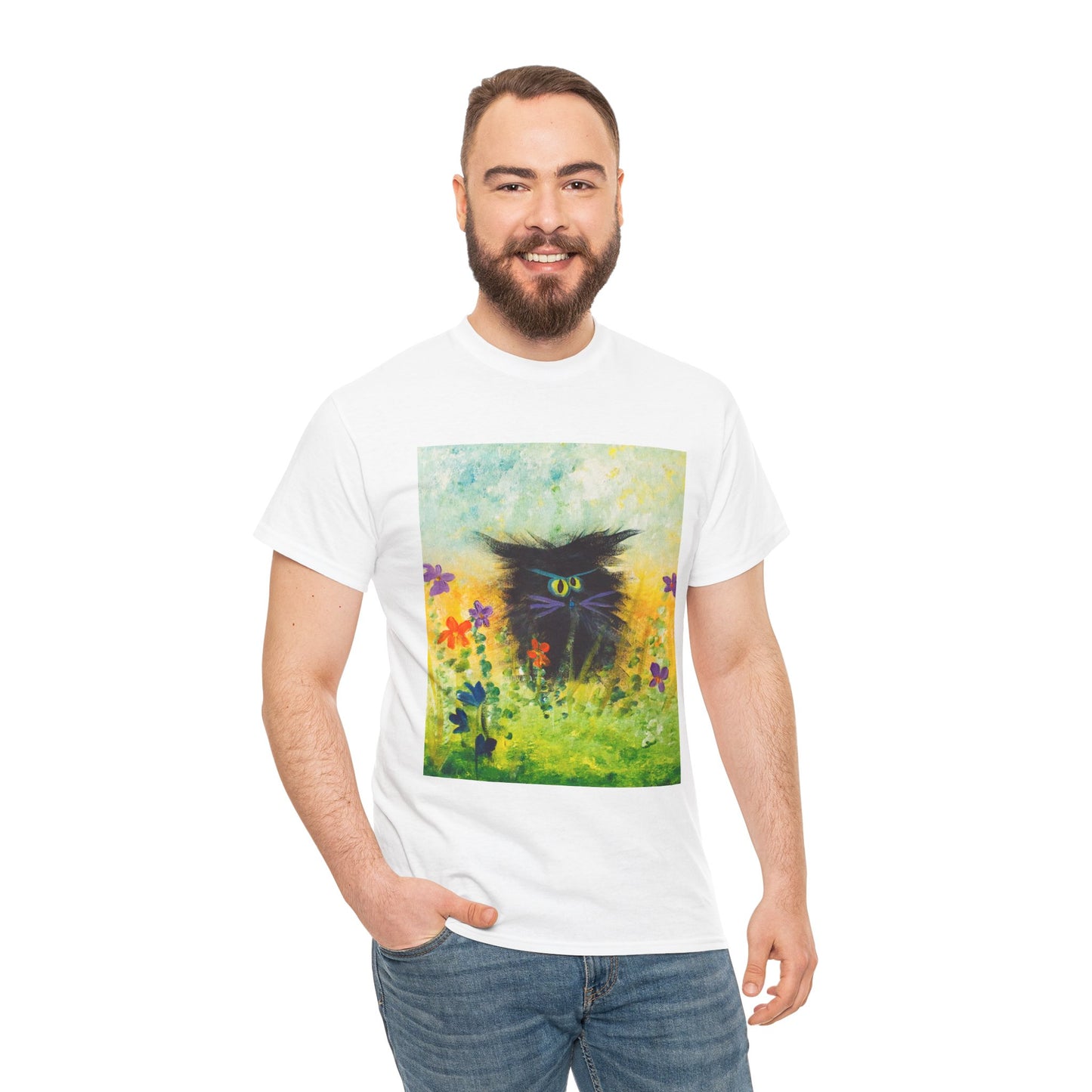 Black Cranky Cat T-Shirt! Free Shipping