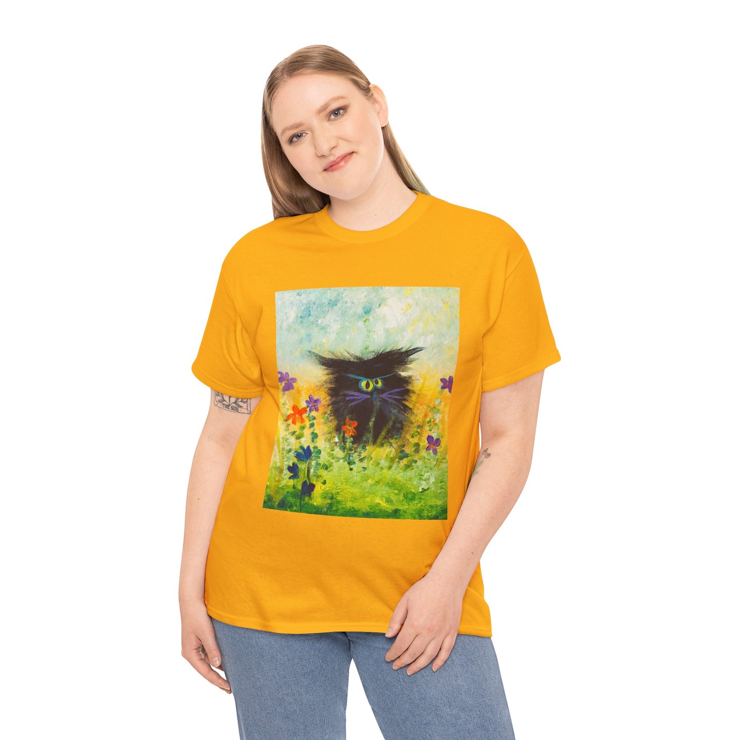 Black Cranky Cat T-Shirt! Free Shipping