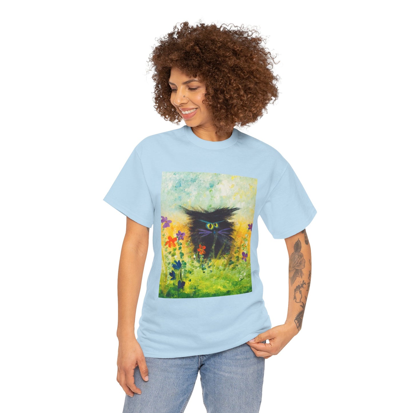 Black Cranky Cat T-Shirt! Free Shipping