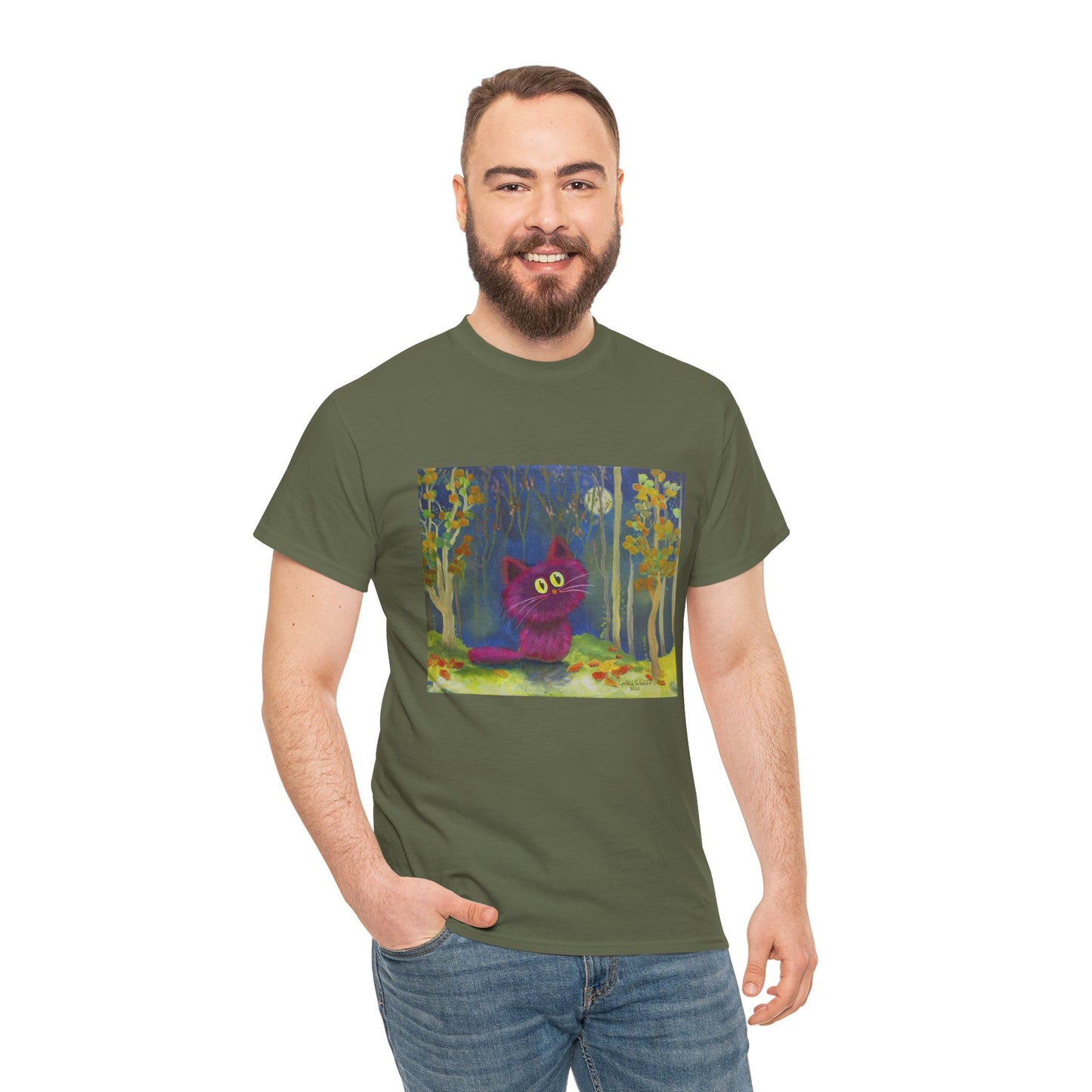 MoonKitten in the Forest Cranky Cat T-Shirt! Free Shipping