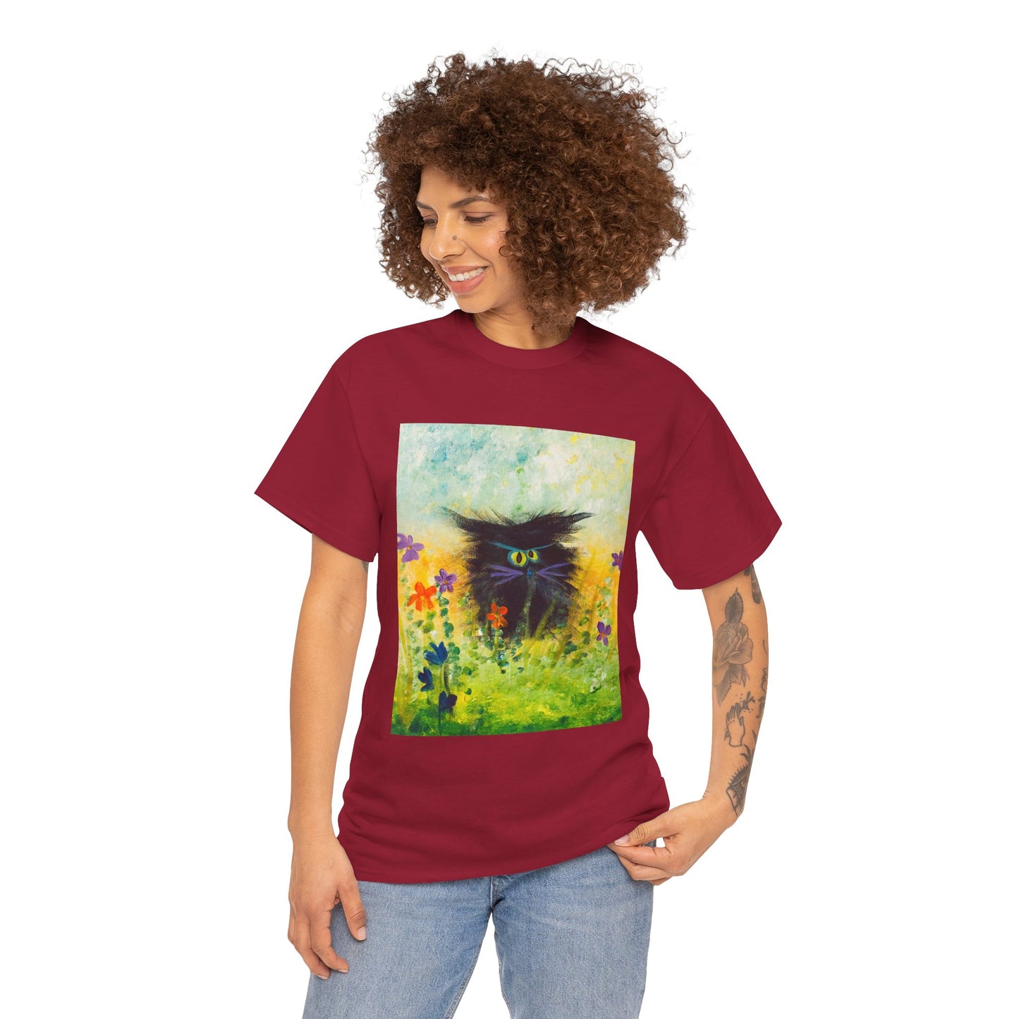 Black Cranky Cat T-Shirt! Free Shipping