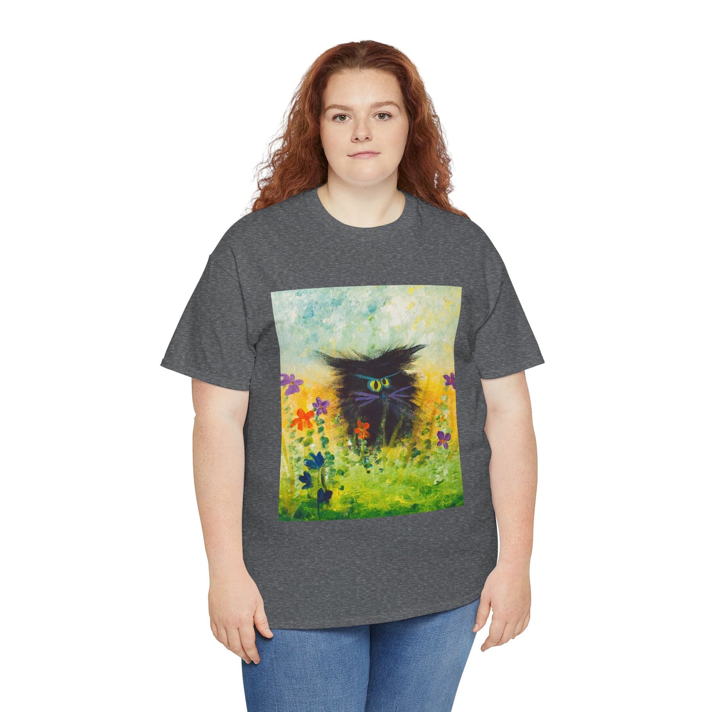 Black Cranky Cat T-Shirt! Free Shipping
