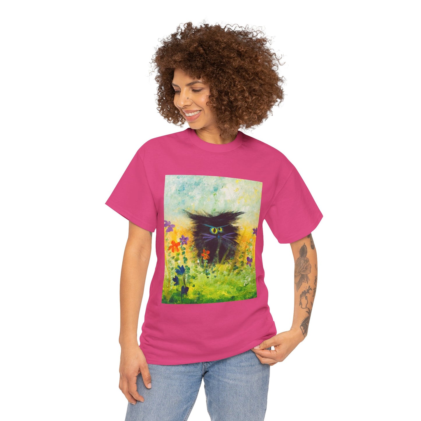 Black Cranky Cat T-Shirt! Free Shipping
