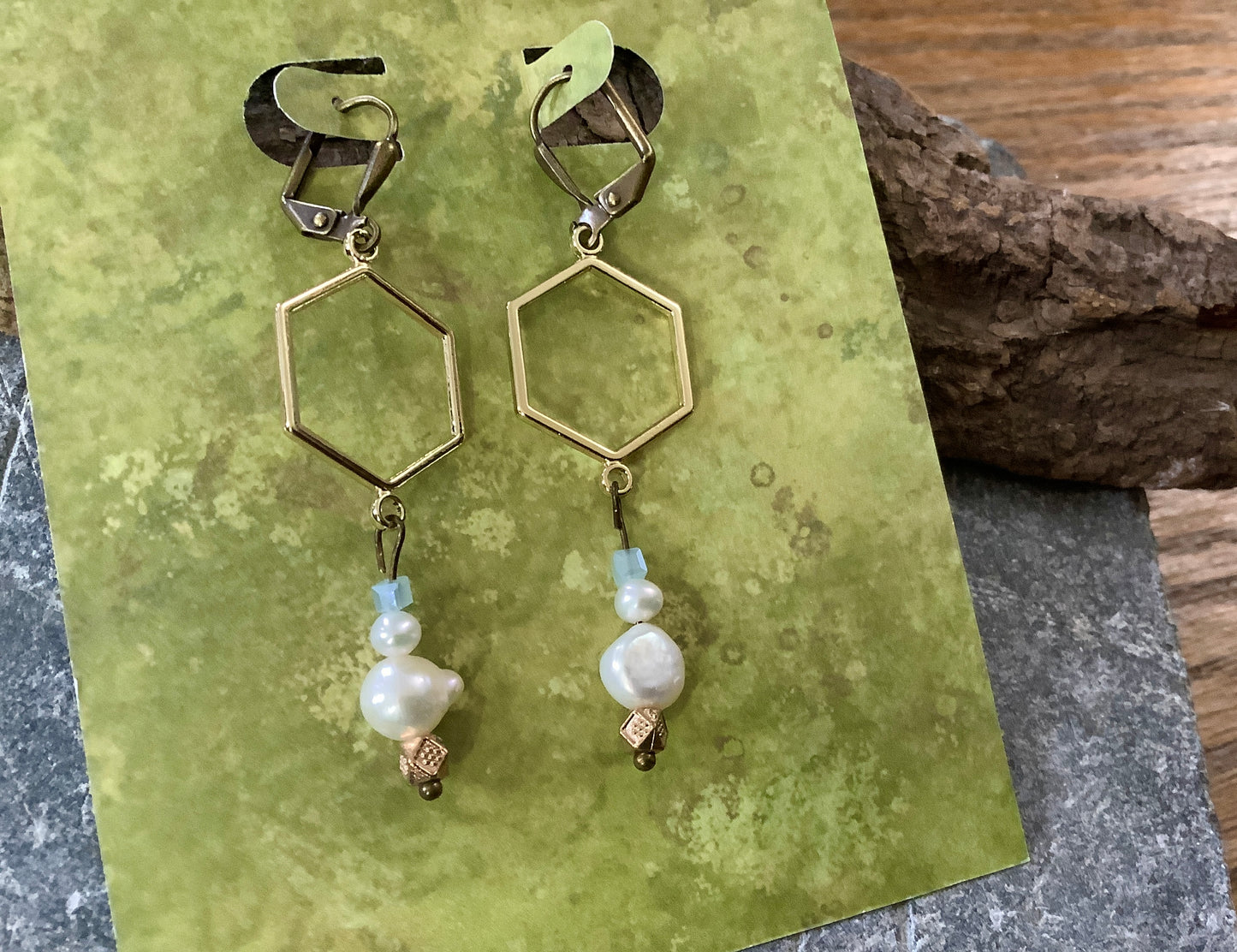 Crazy Hexagon Earrings