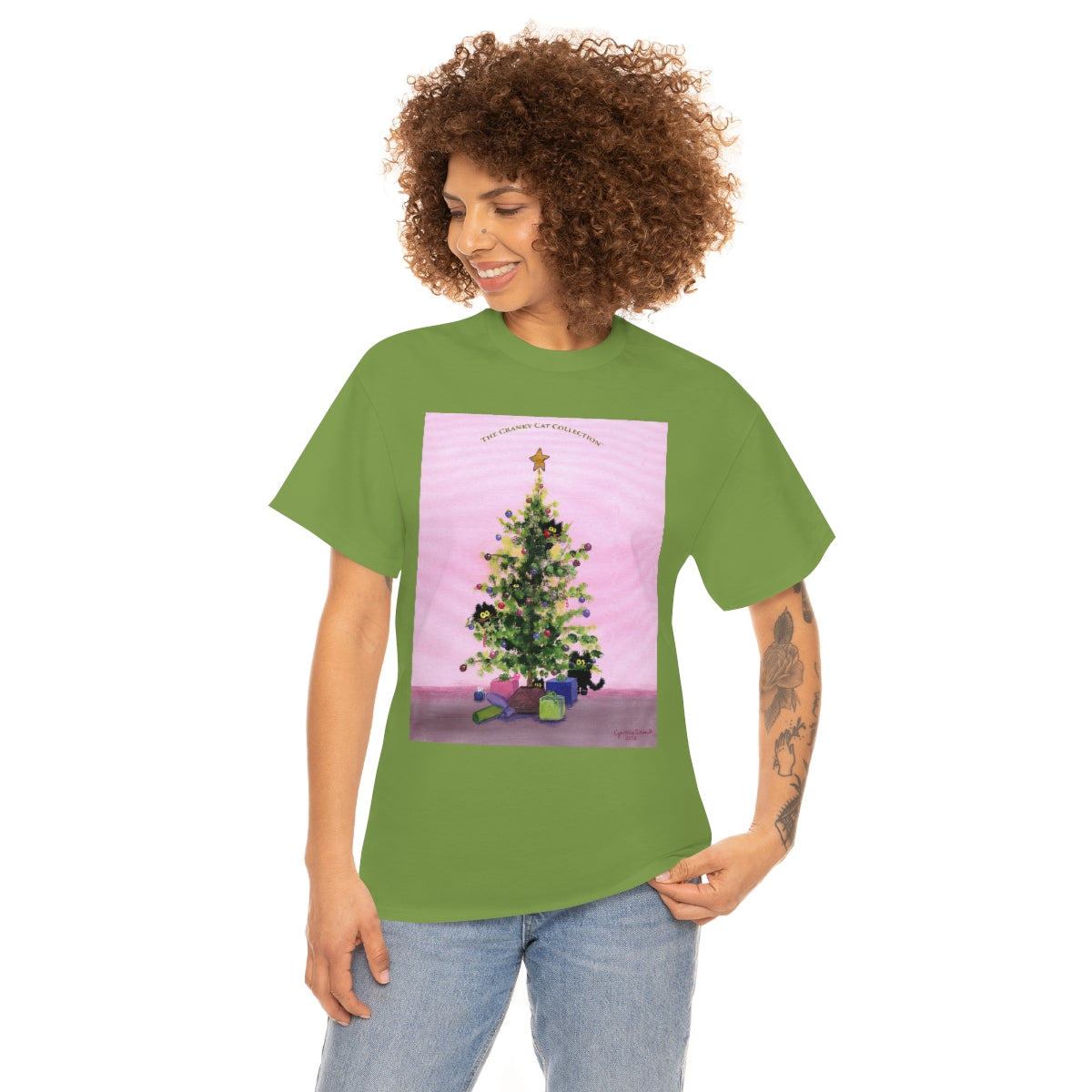 Cranky Cats In Your Christmas Tree - T-Shirt!  Free Shipping