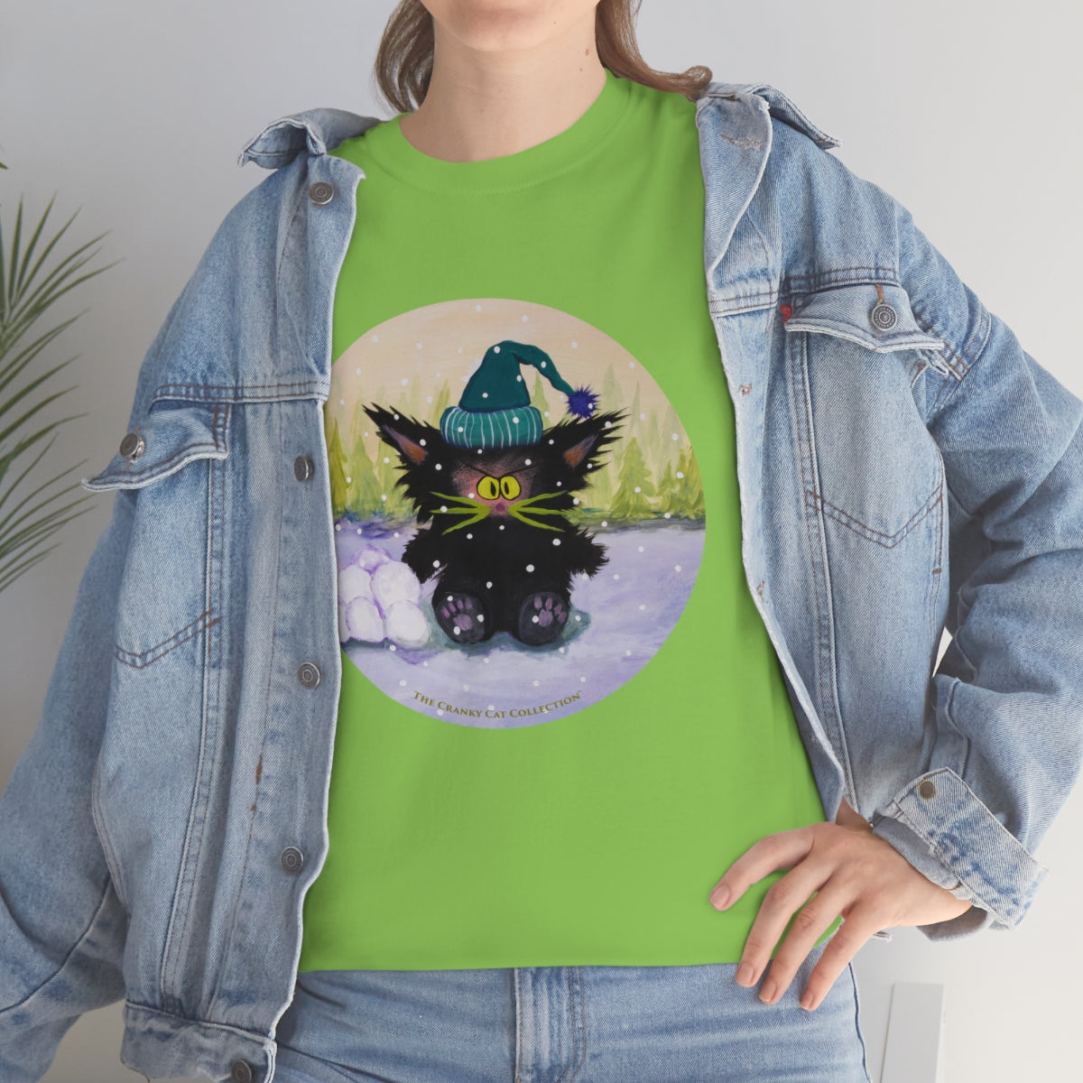 Cranky Cat WInter-Themed T-Shirt - Free Shipping!