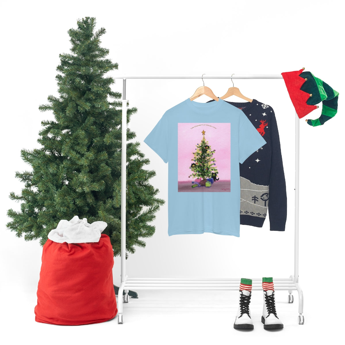 Cranky Cats In Your Christmas Tree - T-Shirt! Free Shipping