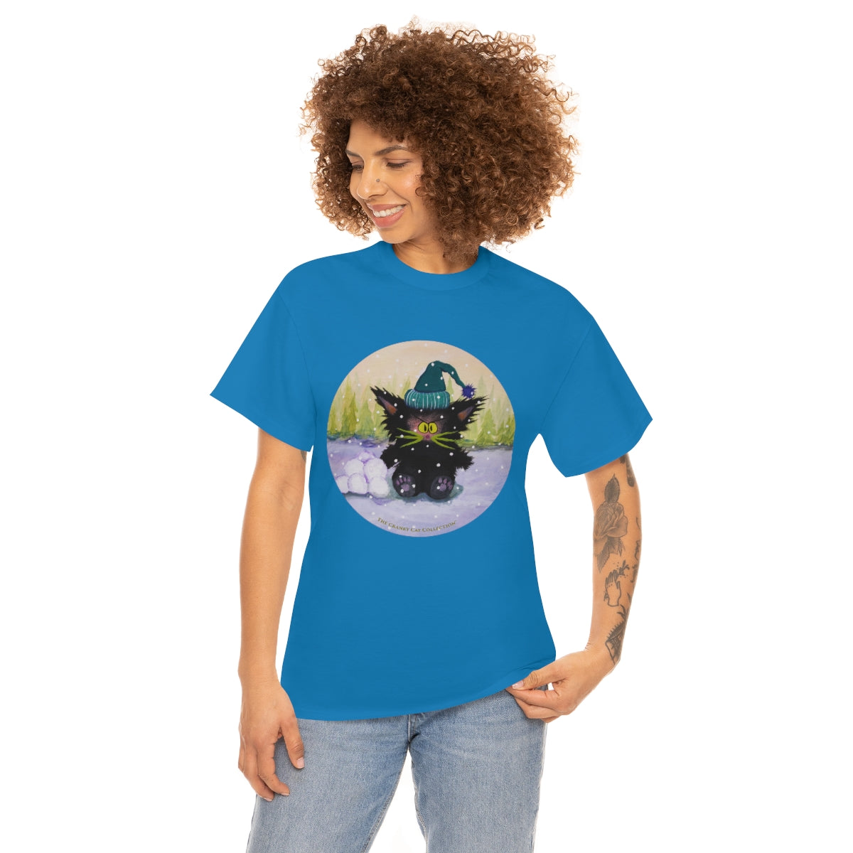 Cranky Cat WInter-Themed T-Shirt - Free Shipping!