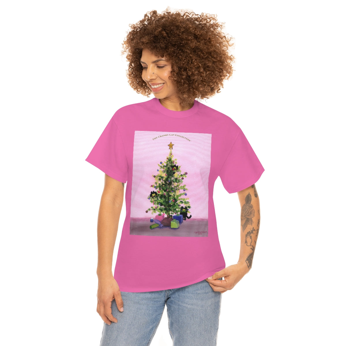 Cranky Cats In Your Christmas Tree - T-Shirt!  Free Shipping